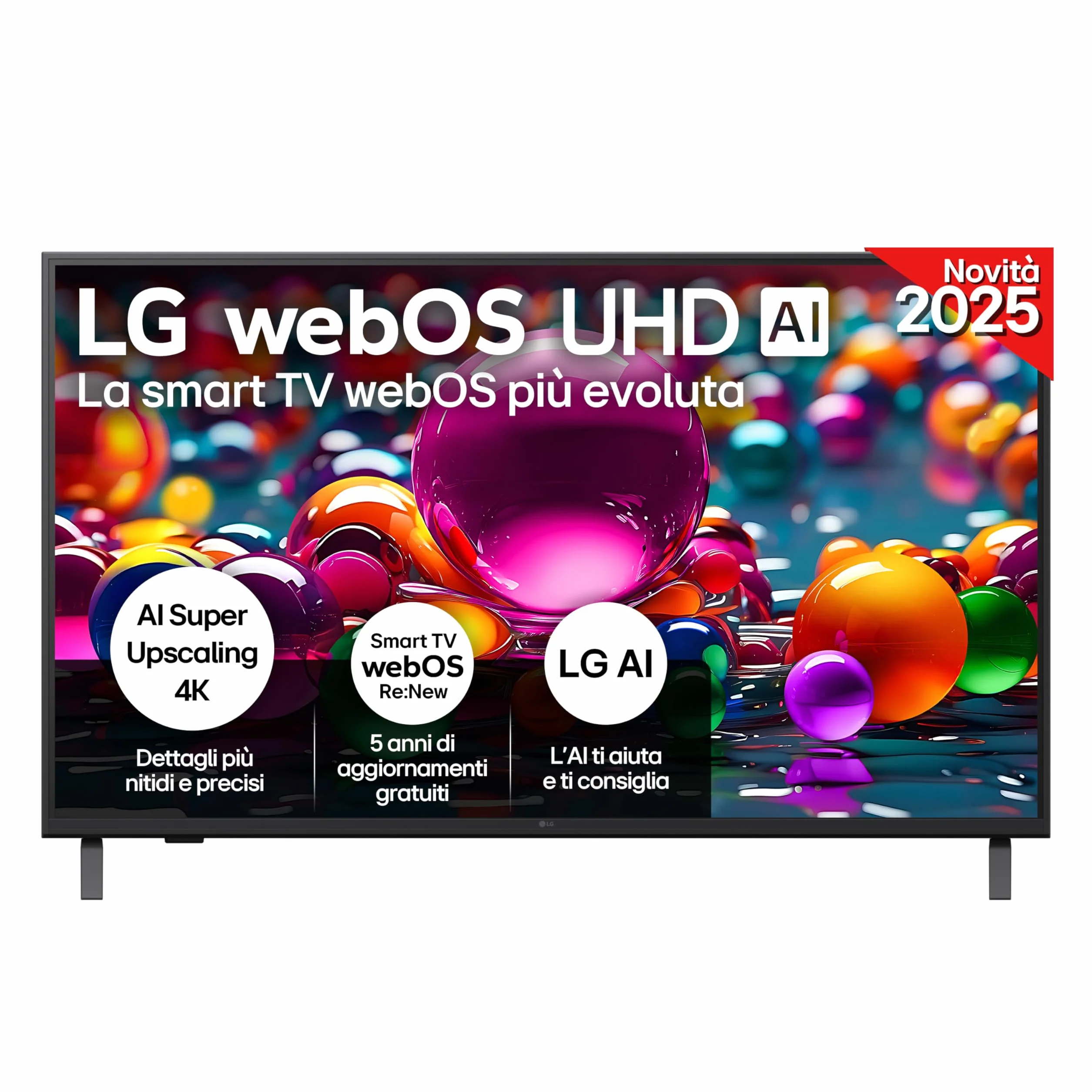 LG 43UA75006LA Smart TV 4K Ultra HD 43 cali, webOS AI, α7 Gen8, HDR10, VRR 4K@60Hz