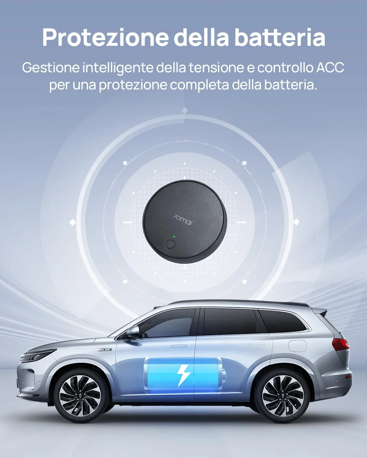 70mai 4G Kit di Cablaggio Rigido per Dash Cam Auto A810 Lite/A810S/T800/A510, Sorveglianza Parcheggio 24 Ore, Monitoraggio in Tempo Reale