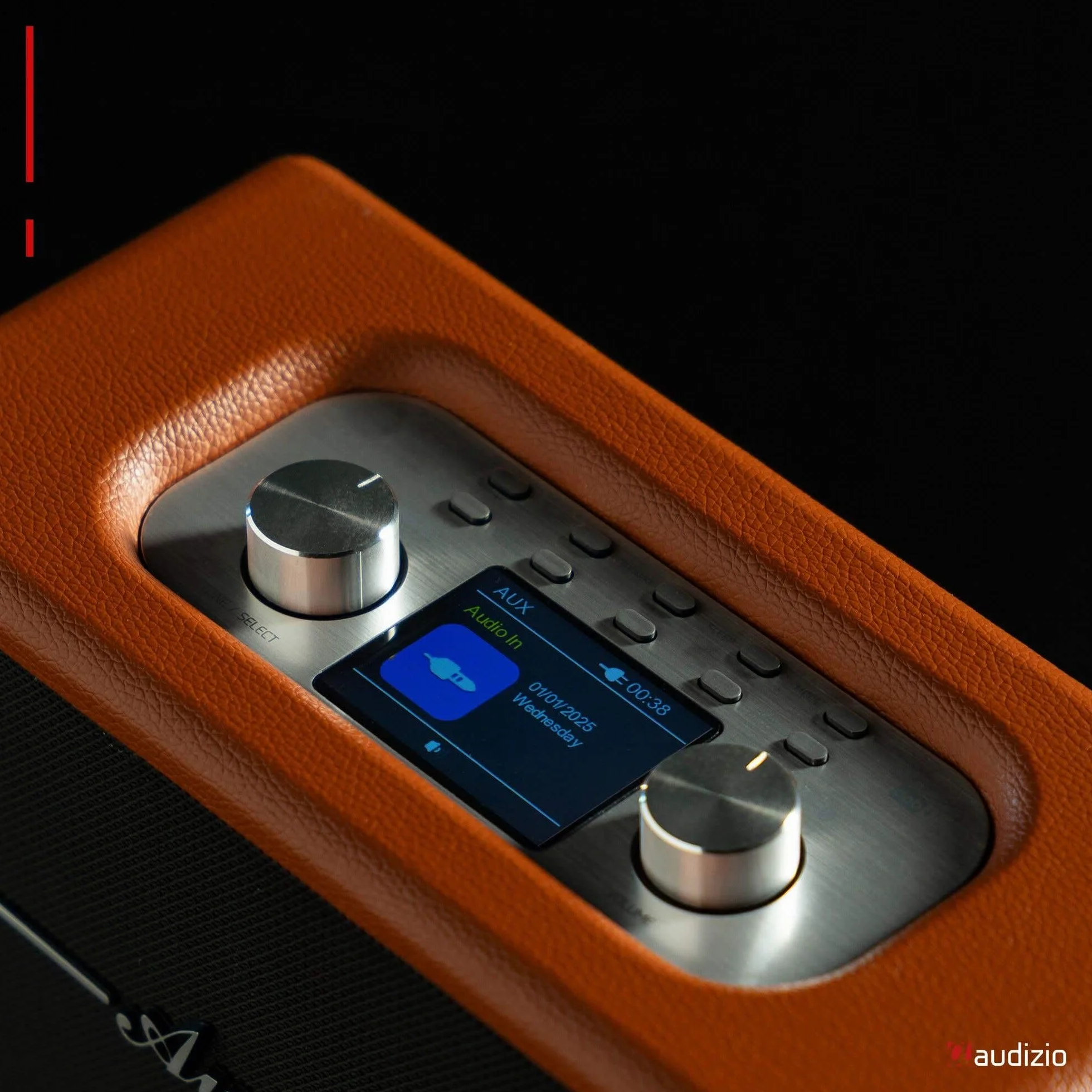 Audizio Tune60 Radio DAB+/FM Bluetooth Vintage Design Lettore USB SD Display LCD Sveglia Digitale Portatile AC Batterie