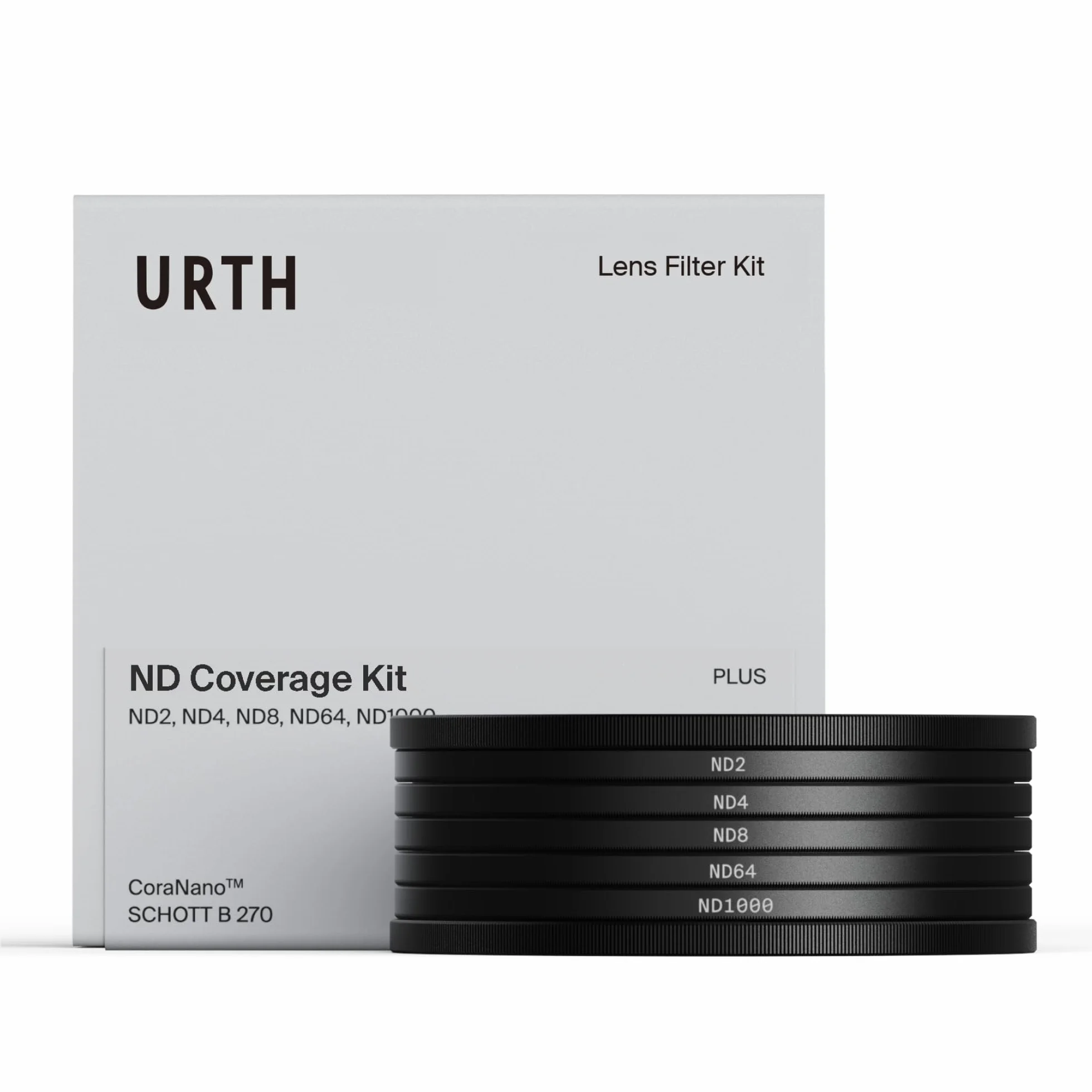 Urth 49 mm Kit Filtri ND2, ND4, ND8, ND64, ND1000 (Plus) per Obiettivo 5-in-1 — Densità Neutra, Nano Rivestimento 20 Strati, Filtro per Fotocamera in Vetro Ottico HD con 2 Tappi