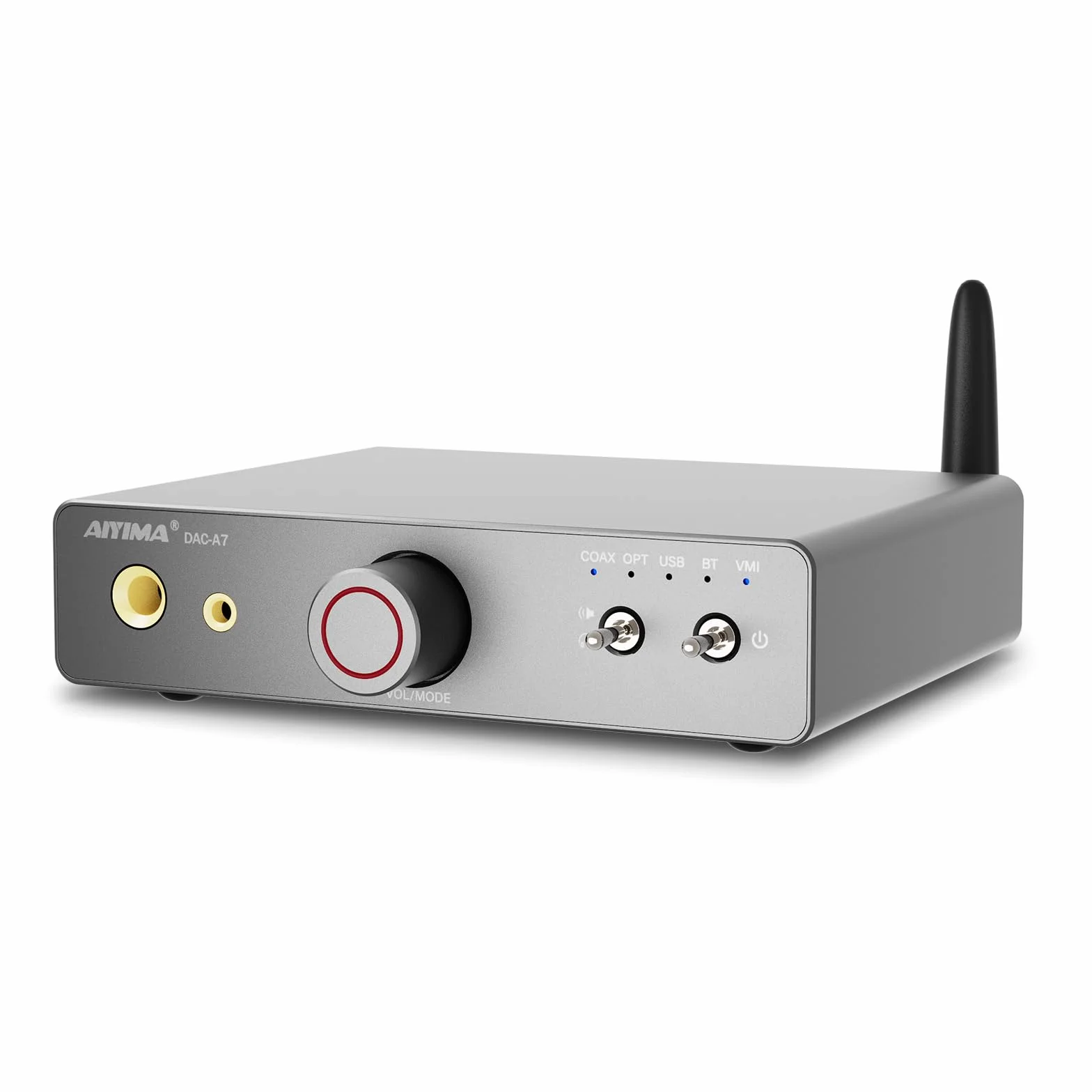 AIYIMA DAC A7 Bluetooth 5.4 Amplificatore decodificante per cuffie HiFi ES9038Q2M 24 bit 192 kHz USB ottico coassiale