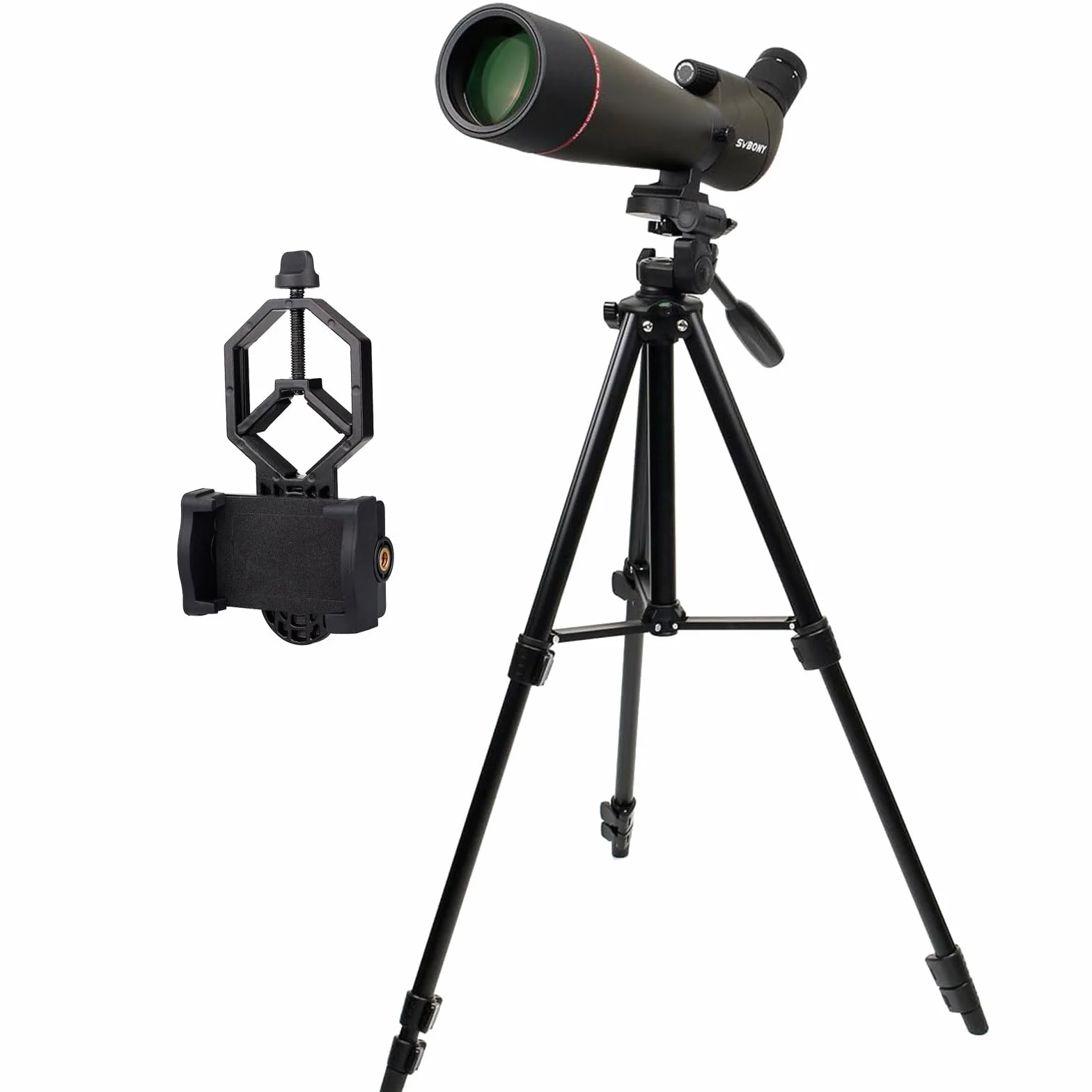 Svbony SV13 Cannocchiale, 20-60x80 Cannocchiale con Treppiede, HD Porro Prisma FMC Ottica Impermeabile Potente per Tiro a Segno, Tiro con Arco, Birdwatching, Luna