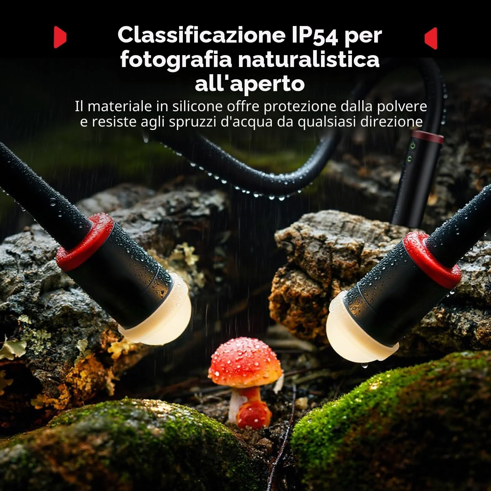 SMALLRIG RM 03 Luce LED per Macrofotografia, Angolo del Fascio Regolabile, 5 Colori 2200K-6500K, Braccio Luce Macro per Fotocamera con Adattatore per Slitta a Contatto Freddo, Impermeabile IP54-5480