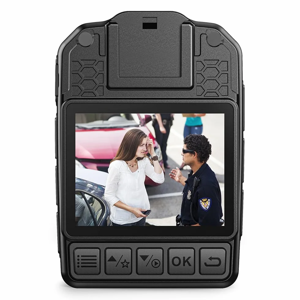 BOBLOV KJ25 1080P 256GB Bodycam Polizia Professionale, 3000 mAh con 10-13 ore di registrazione, Body Cam con visione notturna, per consegne, forze dell'ordine (256GB)