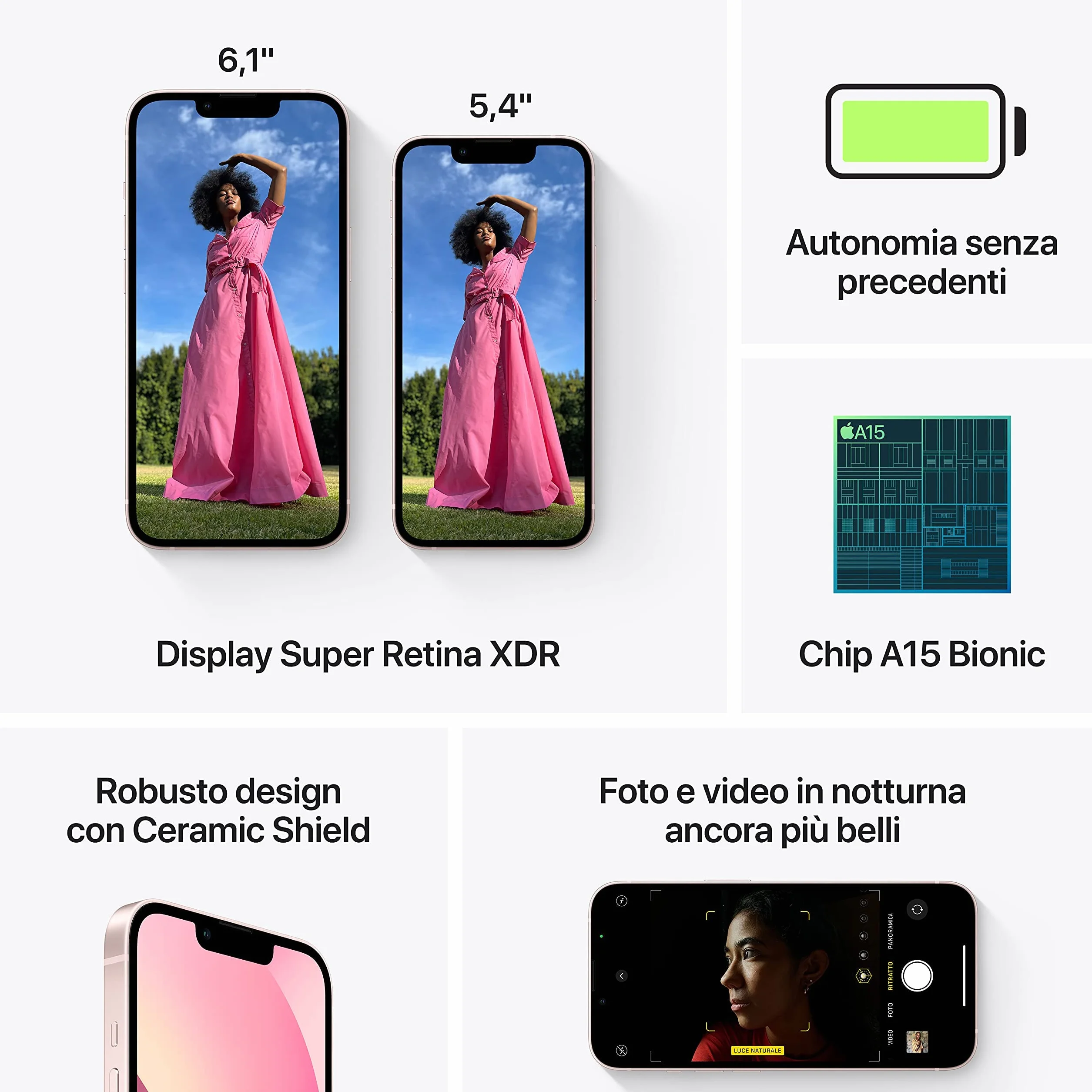 Apple iPhone 13 Mini 128GB Rosa Ricondizionato