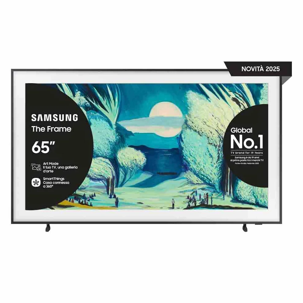 Samsung Smart TV 65'' QE65LS03FAUXZT QLED 4K NQ4 AI Gen2 Processor 4K AI Upscaling Art Mode Matte Display Dolby Atmos OTS Lite Modern Frame Design 2025