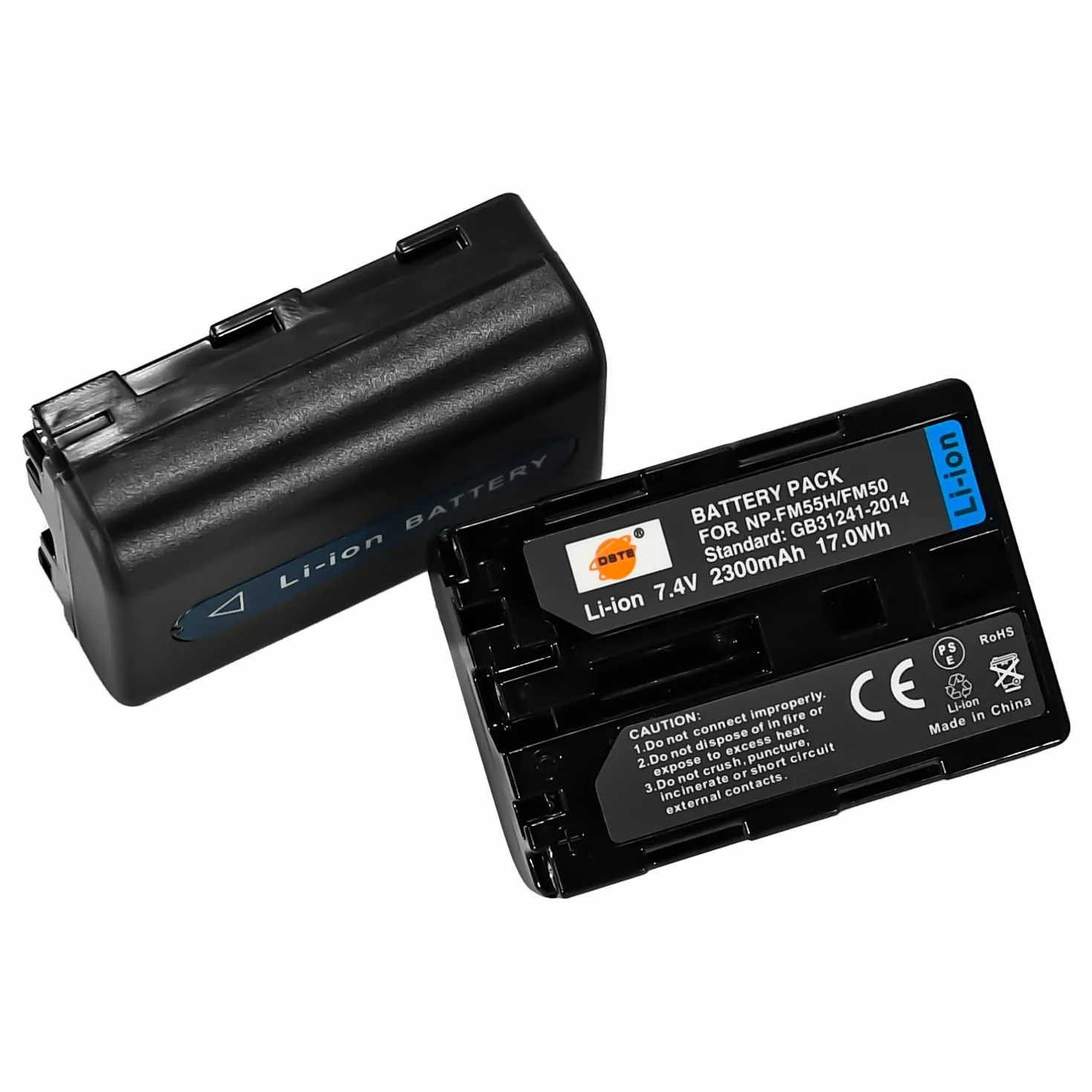 DSTE NP-FM50 NP-FM30 Batteria (2 pezzi) e Caricatore Compatibile con Sony NP-FM30, CCD-TRV126 CCD-TRV128 CCD-TRV138 CCD-TRV208 CCD-TRV218 CCD-TRV228 CCD-TRV238