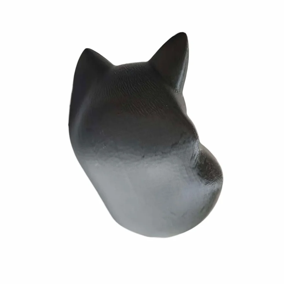 Supporto a forma di gatto stampato in 3D per Echo Dot 5a generazione, organizer da scrivania PLA+ nero compatibile con Echo Dot 5, decorazione per la casa e accessori