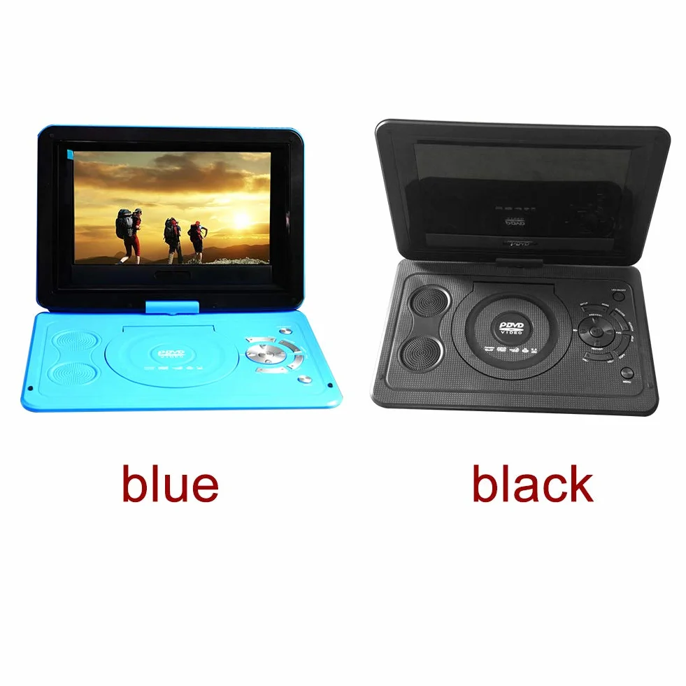Lettore DVD portatile da 13,9" per i viaggi in auto per bambini, schermo girevole da 10,1", batteria ricaricabile, caricatore da auto, presa per cuffie per CD/DVD