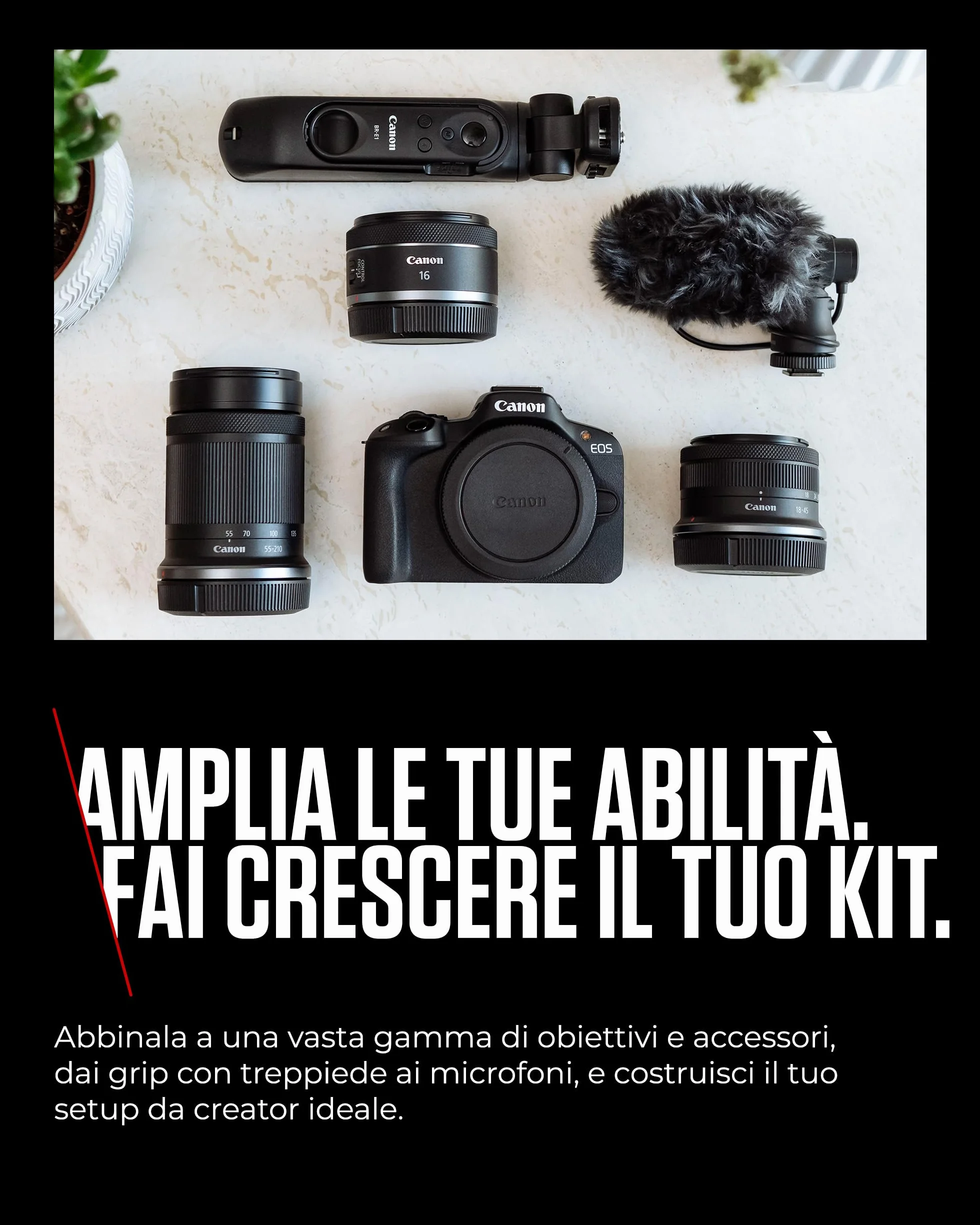 Canon EOS R50 APS-C Mirrorless + RF-S 18-45 f/4,5-6,3 + 2x Batterie (Kit Batteria Aggiuntiva), (24,2 Mp,- Fino a 15fps, DIGIC X, Video 4K UHD Fino 30p, Dual Pixel CMOS Auto Focus II, Disp)