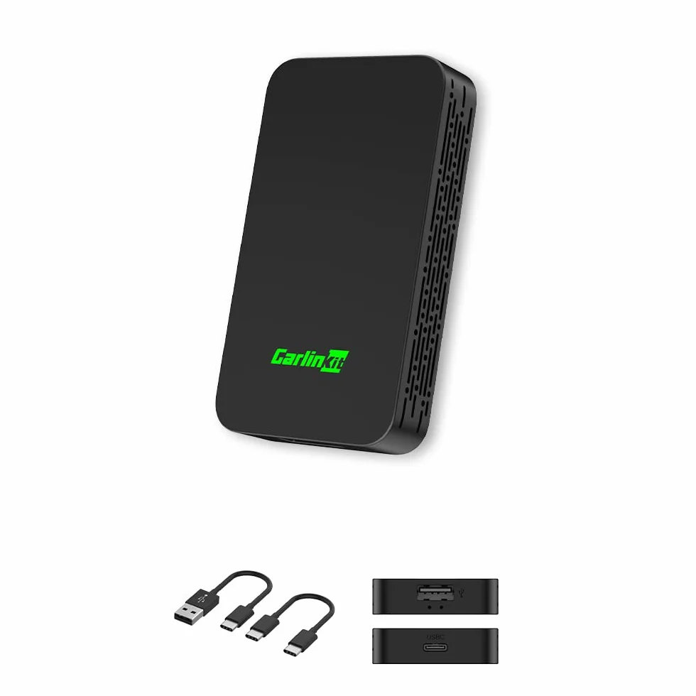 Carlinkit 2026 Nuovo Aggiornamento 5.0 2Air Adattatore, Porta Wireless CarPlay/Android Auto, Plug-and-Play, Connessione Senza Fili