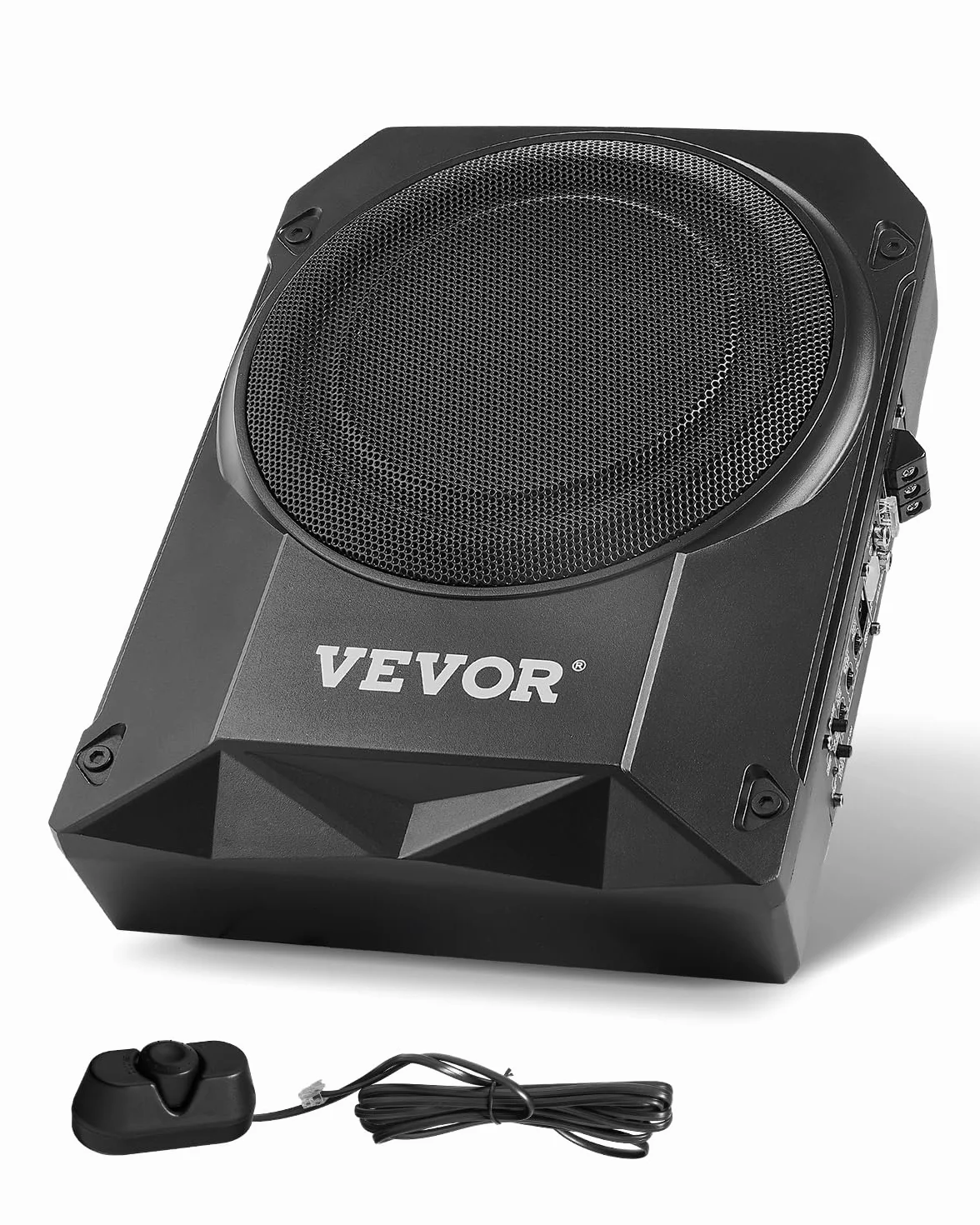 VEVOR Subwoofer 400 W 254 mm sottile con amplificatore integrato ingresso alto/basso controllo volume per camion SUV