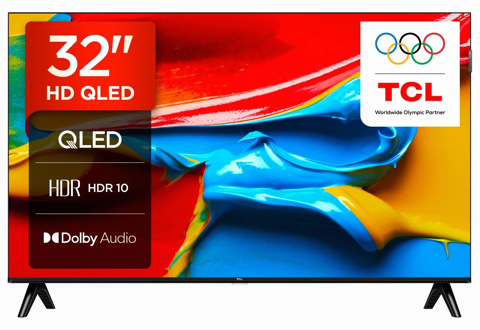 TCL 32V4C 32" HD Smart QLED Direct LED Android TV HDR Google Cast Google Home Design Delgado