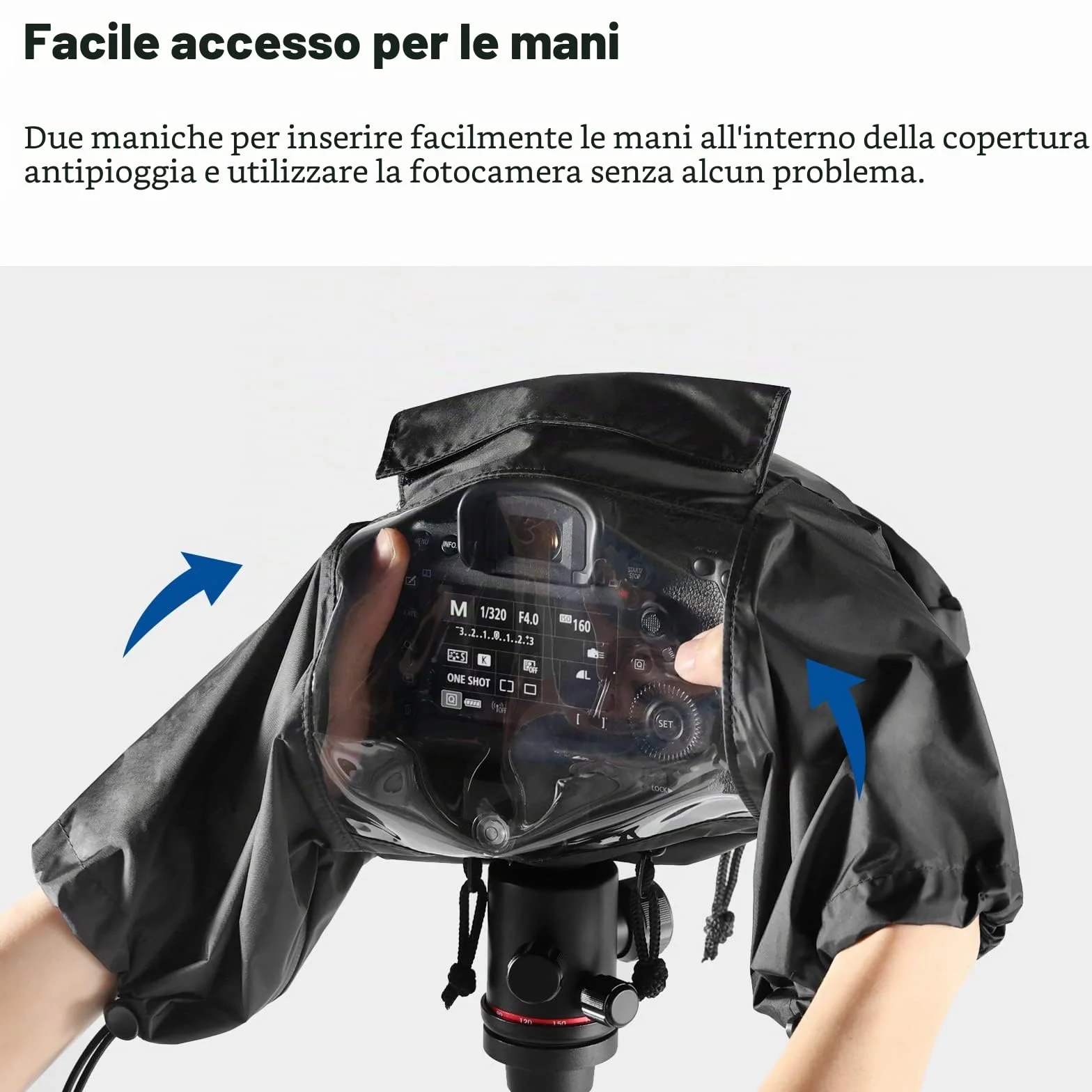 NEEWER Copertura Antipioggia per Fotocamera, Impermeabile in Nylon Resistente di Piccole Dimensioni Compatibile con Canon Sony Nikon DSLR Mirrorless Vlog Camera e Obiettivi Entro 200mm, PB003