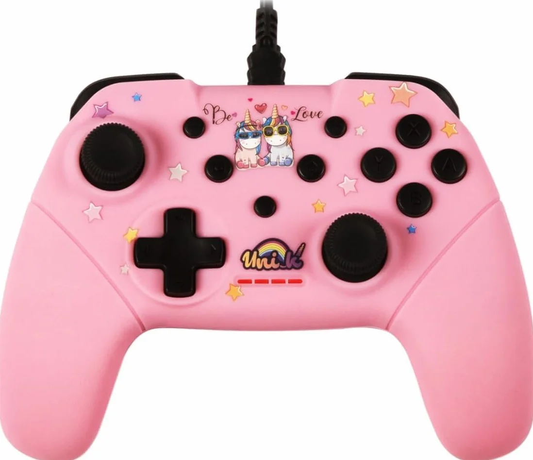 Konix Unik Controller cavo Nintendo Switch Switch 2 PC 3m Rosa