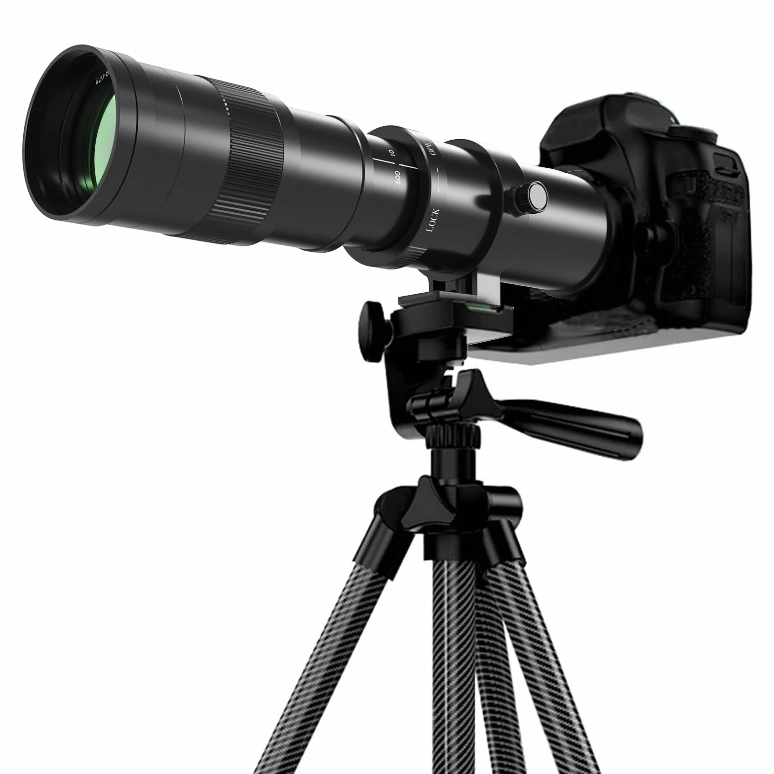 BENOISON Teleobiettivo 420-800mm, Obiettivo EF per Canon DSLR, Messa a Fuoco Manuale MF Zoom per Canon 4000D 2000D 1300D 1200D 850D 800D 750D 250D 200D 90D 80D 77D 7D 6D 5D 1D DSLR