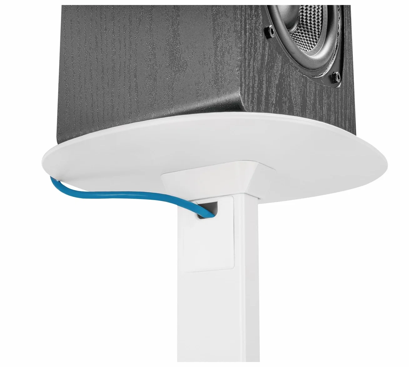 My Wall HS 23 WL - Supporto per altoparlante estensibile, supporto da pavimento, regolabile in altezza bianco 2 pezzi.