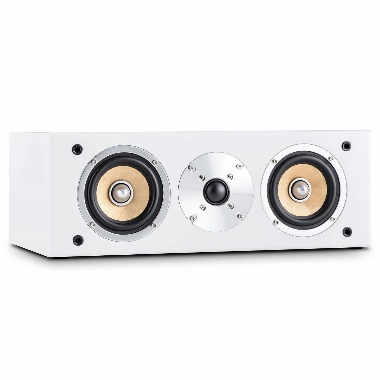 AUNA Linie 501 CS - Altoparlante Center, Speaker, Cassa, Diffusore Passivo, Tecnologia a 2 Vie, 120W, 2 x 60 Watt RMS, Connettore Fase, Tweeter 2,5 cm (1"), Dimensioni 42,5 x 15 x 24,5 cm, Bianco