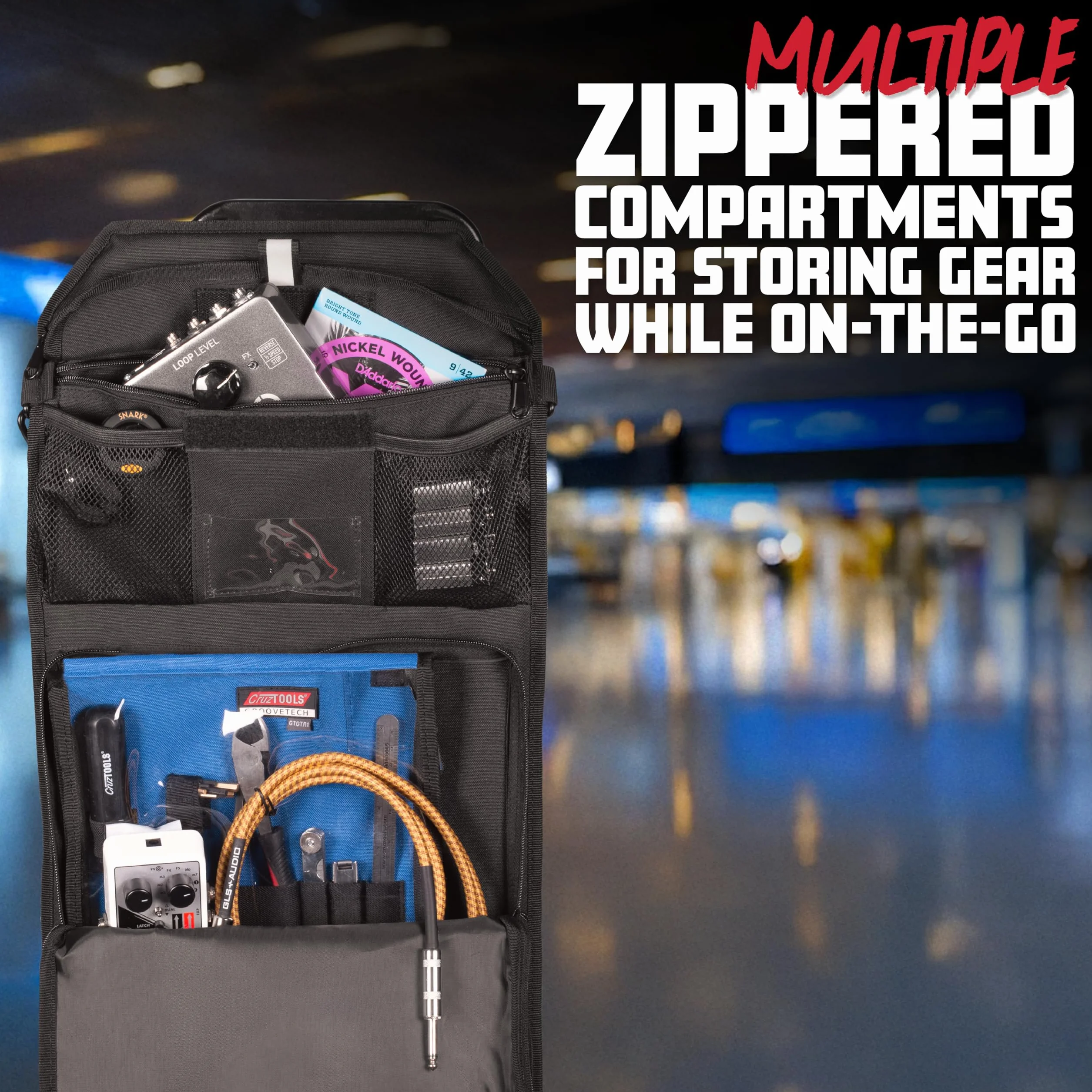 Gator Frameworks Borsa porta accessori con 7 tasche per carrelli multiuso Gator Frameworks (GFW-UTL-CART-ACCBAG)
