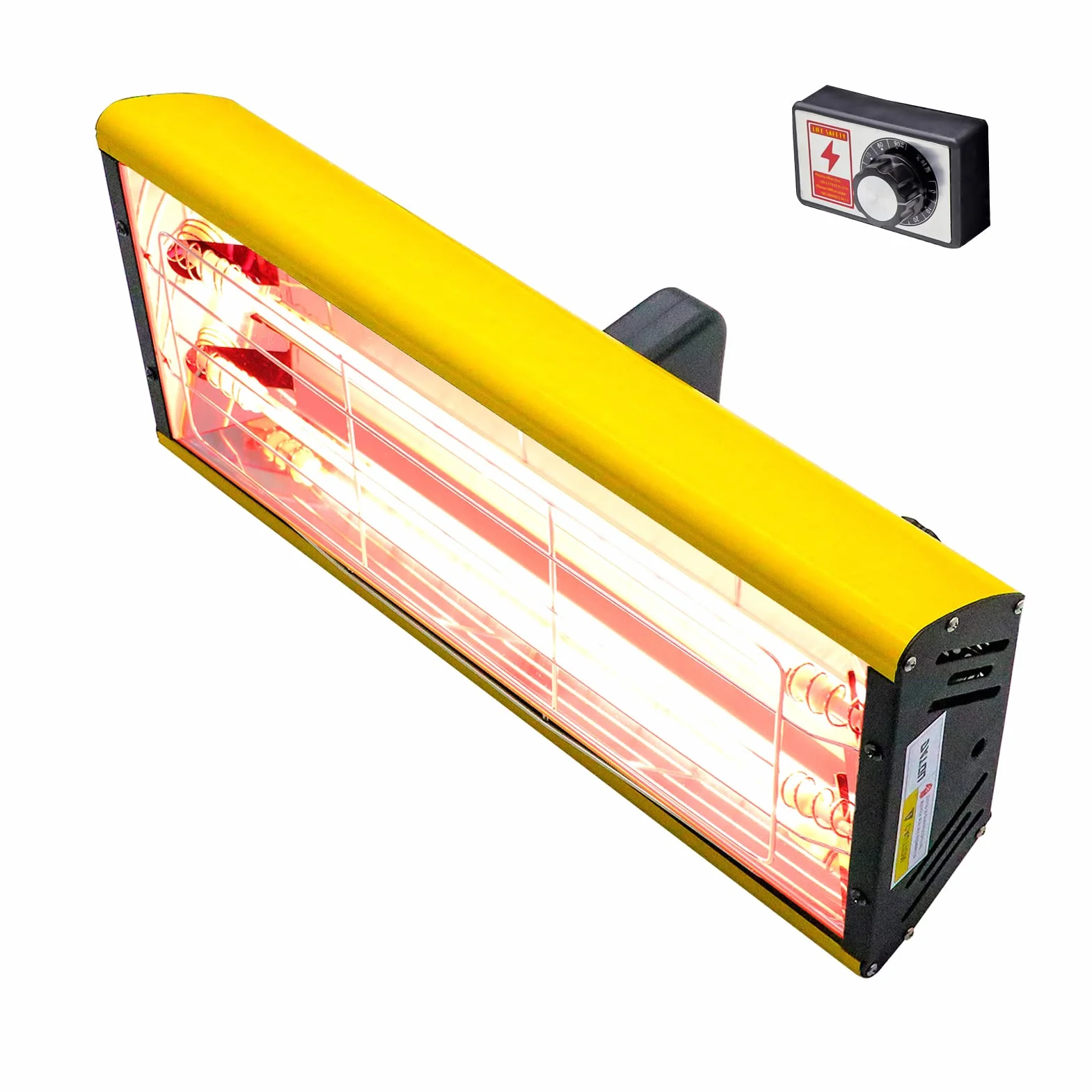 DATOUBOSS 2000W Lampada Infrarossi per Carrozzeria Palmare(40–200 °C, Superficie di Asciugamento 420 x 500 mm, Timer 1–90 min) Lampada per asciugare la Vernice della carrozzeria