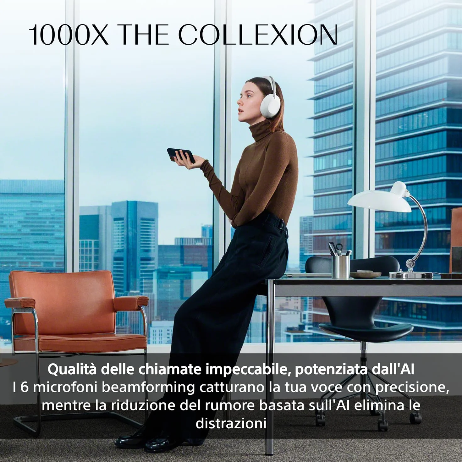 SONY 1000X THE COLLEXION cuffie wireless Bluetooth over-ear di lusso, Hi-Res, premium Noise Cancelling, audio spaziale 360, custodia resistente, compatibili con iOS e Android – Black, nuovo modello