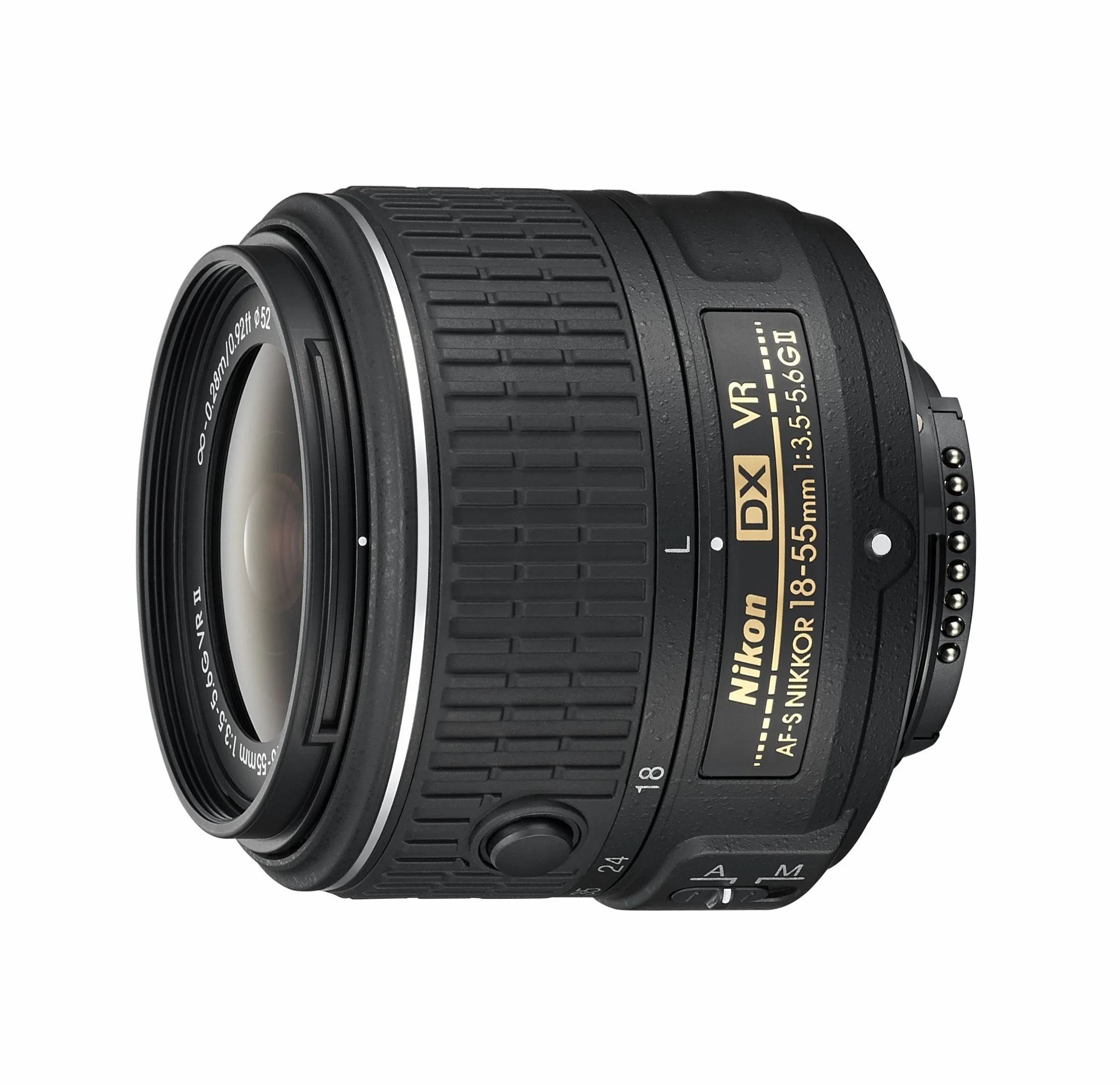 Nikon Nikkor AF-S DX 18-55 mm f/3.5-5.6G VR II Obiettivo Nero Ricondizionato