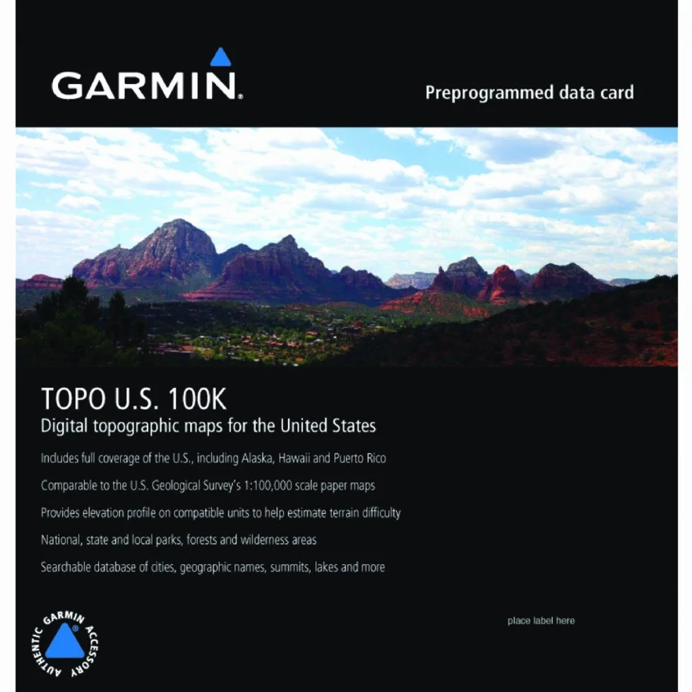 Garmin 010-c 1042-00 Topo U.S. 100K Carta Topografica