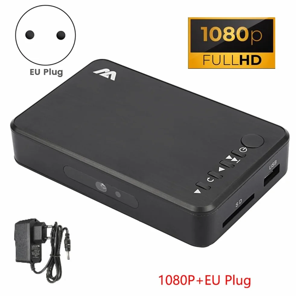 Riproduttore Multimediale HD 1080P Riproduttore Video 264 Uscita AV/VGA Lettore HDD USB per Trasmissione/Pubblicità Spina UE, 500458384A1
