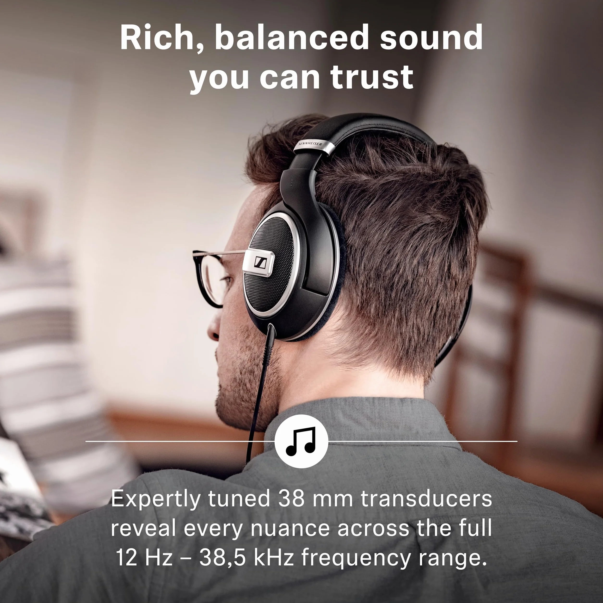 Sennheiser HD 599 Cuffie Aperte sul Retro, Edizione Speciale, Nero