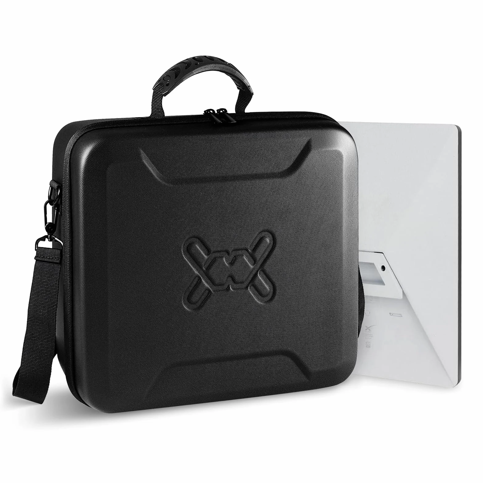 Mwin Starlink Mini Case Custodia Leggera da Viaggio in EVA Resistente Agli Spruzzi e Agli Urti con Tracolla, Borsa Rigida Portatile Nera
