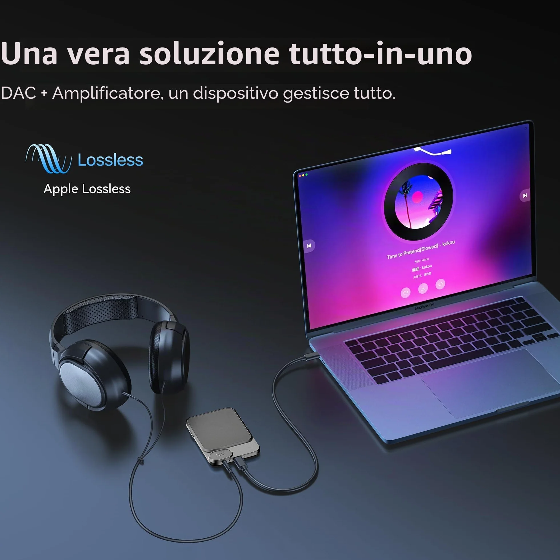 khadas Tea Amplificatore Bluetooth per Cuffie Portatile HiFi DAC USB 32bit/384kHz, LDAC/aptX HD, MQA, DSD, PCM, Bluetooth 5.0, Ess ES9281ACPro, Qualcomm QCC5125 (Grigio)