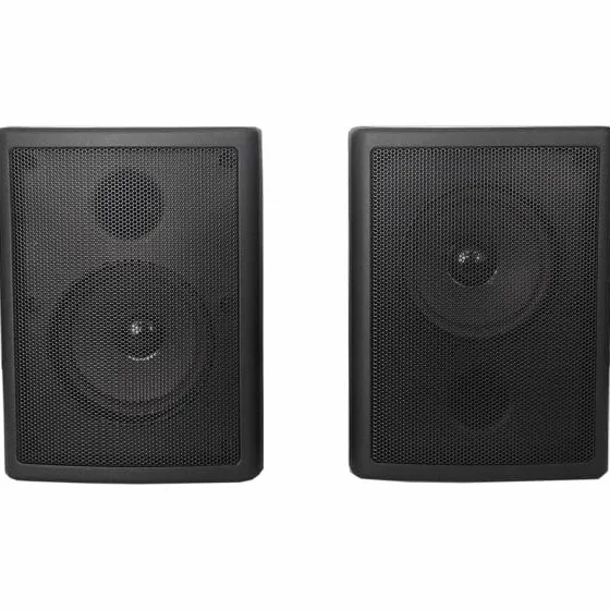 Casse Acustiche da Parete 100V 40W Altoparlanti Filodiffusione Professionale Nero