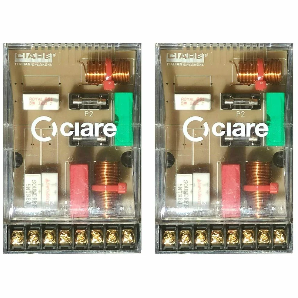 2 CIARE CF230 crossover passivi 4 ohm 160 watt rms predisposizione auto per sistema a 2 vie woofer tweeter porte portiere sportelli spl, a coppia + 5 sticker omaggio