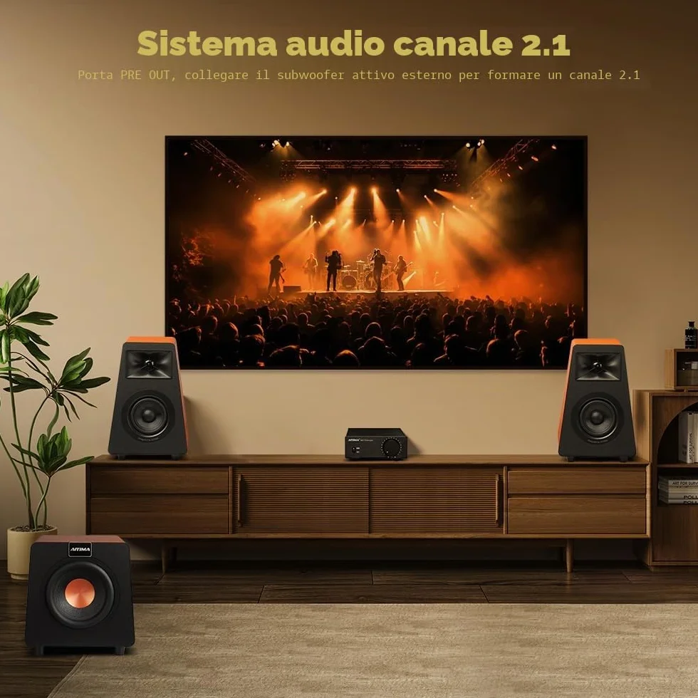 AIYIMA A07 TPA3255 Mini amplificatore di potenza 2.0 Canali 300 W x 2 Amplificatore audio digitale HiFi Classe D Amplificatore audio audio per altoparlanti passivi Home Audio