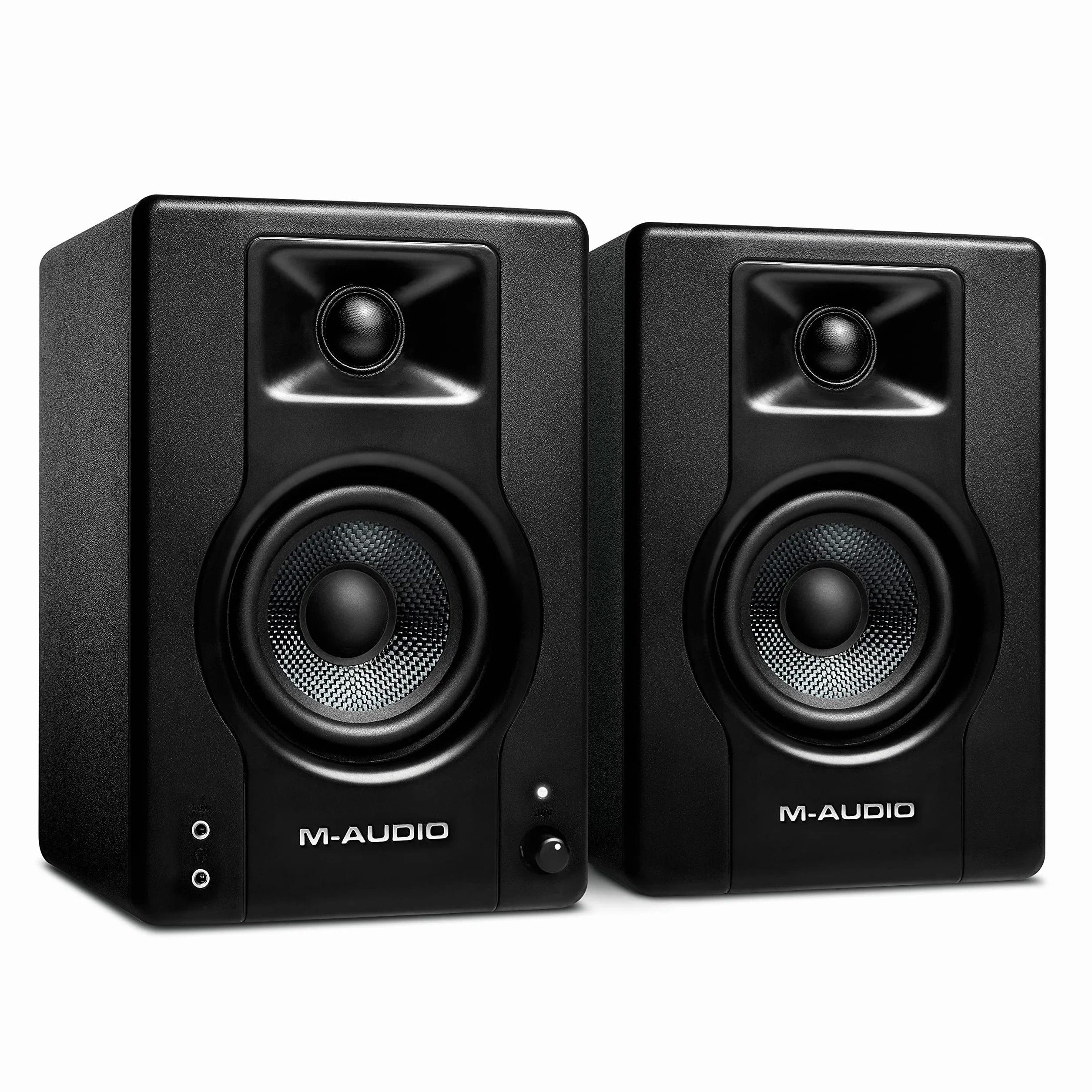 M-Audio BX3 Casse attive amplificate da 120 W da scrivania Monitor da studio per gaming, produzione musicale, streaming e podcast (coppia) & AKG K52 Closed Back Cuffie, Nero