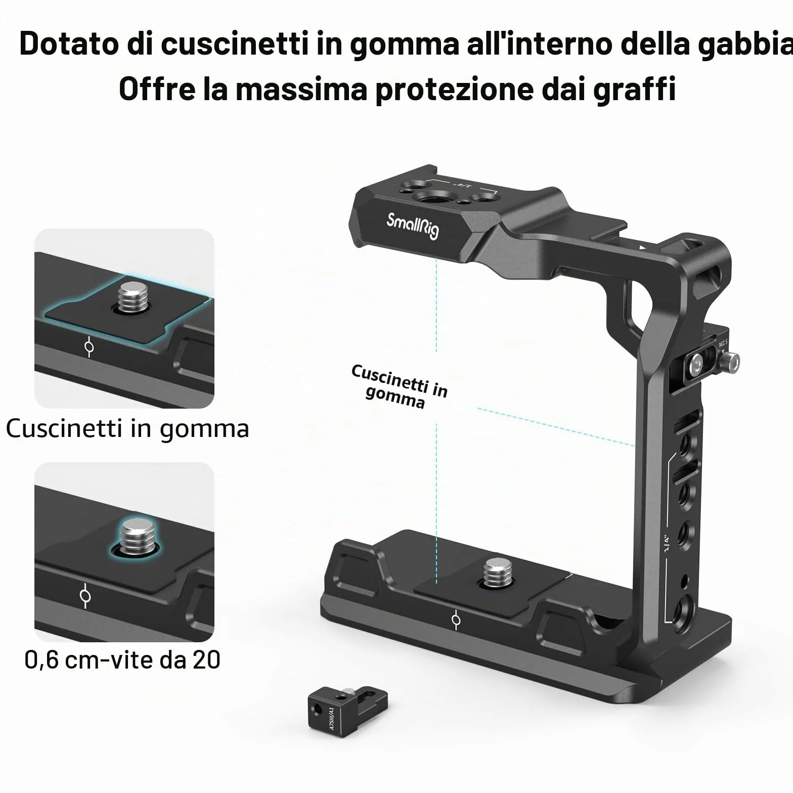 SMALLRIG Mezza Gabbia per Sony A7 IV A7S III A1 A7R IV A7R V- 3639