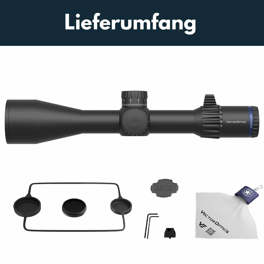 Vector Optics SCFF-34 Taurus Gen II 4-32x56 FFP - Cannocchiale per sport, airsoft e caccia, fucile ad aria compressa, visiera bersaglio, cannocchiale per fucile, scopa rifle