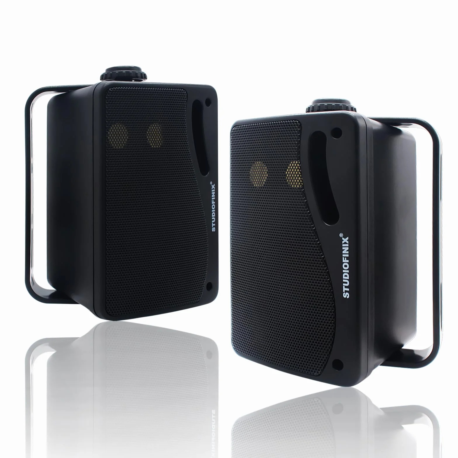 STUDIOFINIX Altoparlanti Bluetooth 200W 3 Vie 3,5 Pollici Impermeabili Marine con Montaggio a Parete Nero