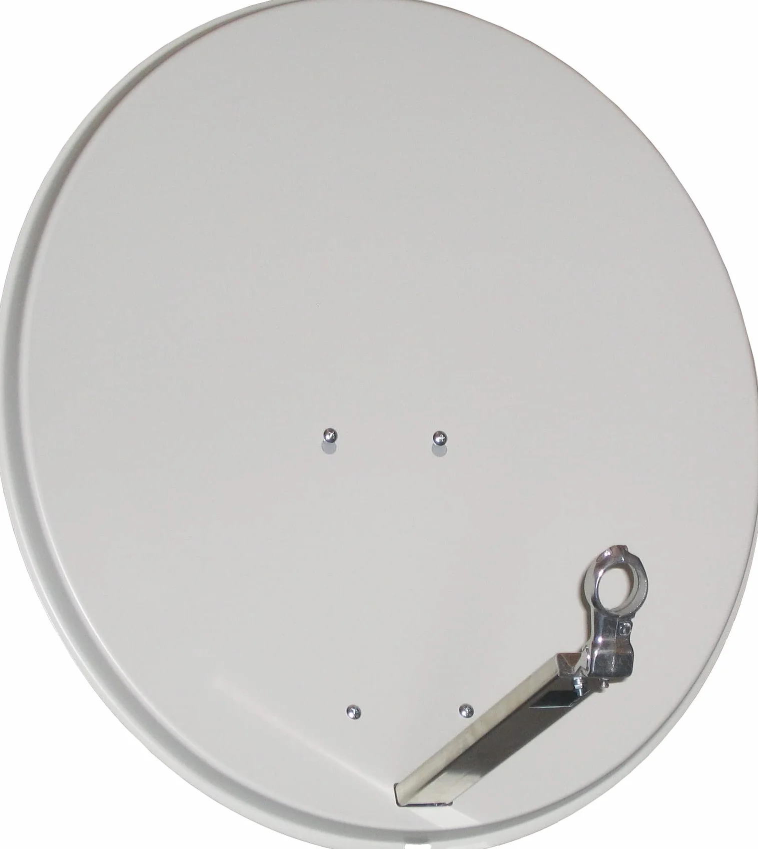 Sky Vision Ideal 65 – Parabola in alluminio brillante RAL 7035 (40 mm feed, 32 – 60 mm gancio, 65 x 60 cm riflettore dimensioni, in alluminio, elevazione della Scala, semplice e veloce)