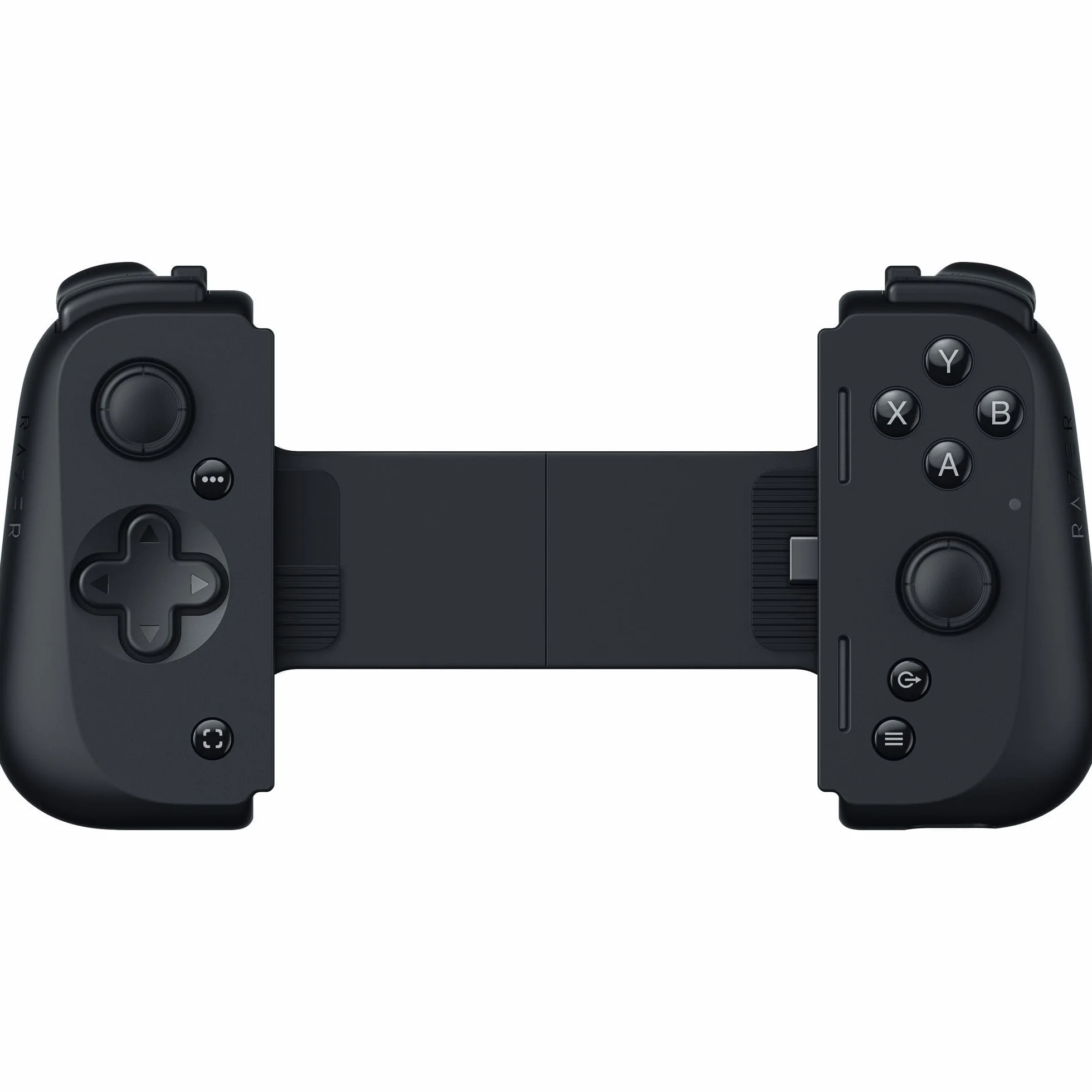 Razer Kishi V2 - Controller di gioco mobile USB-C per iPhone e Android (pulsanti d'azione mecha-tattili, D-Pad, stick analogici, jack audio da 3,5 mm, bassa latenza, RGB) Nero
