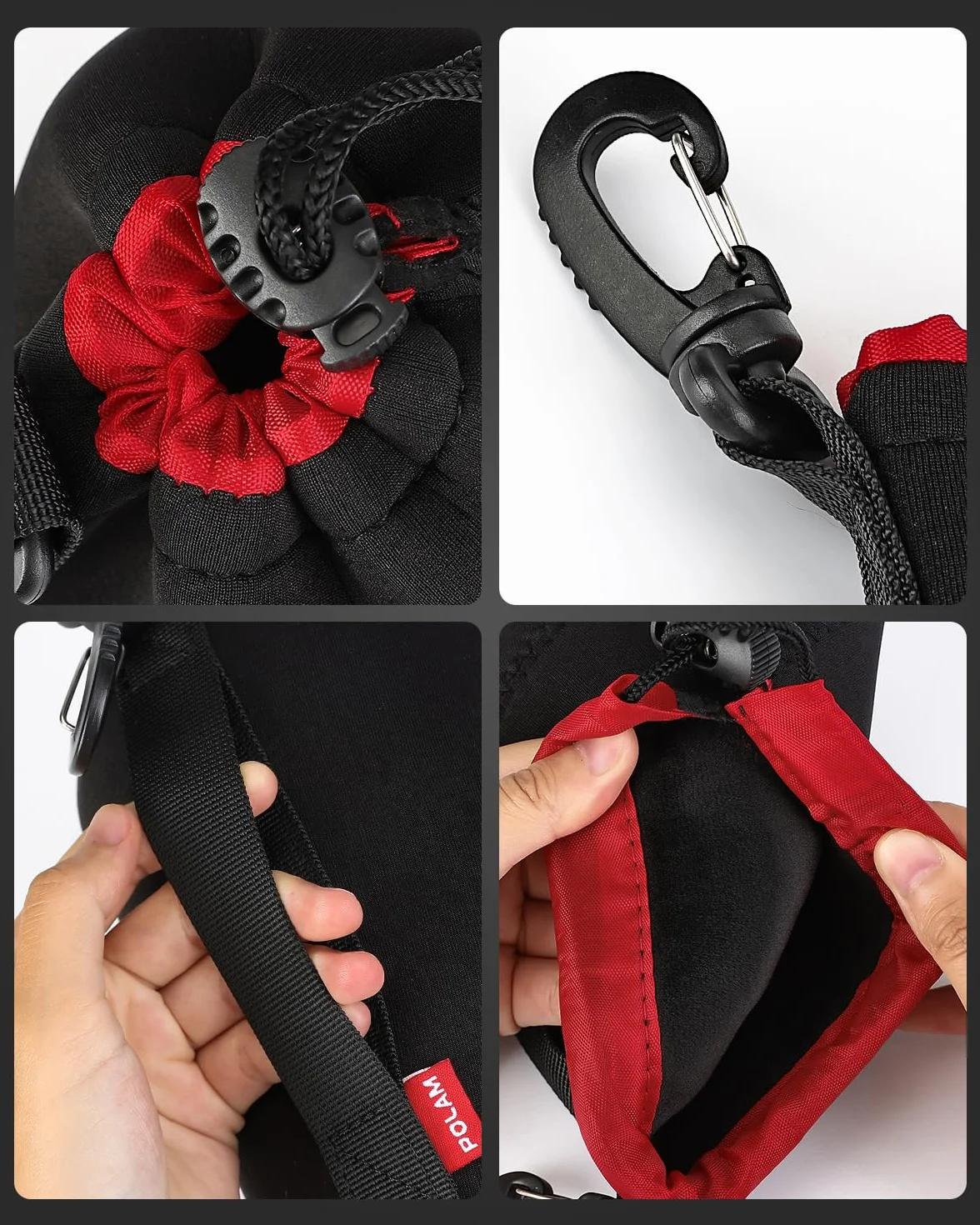 Sacchetti Lenti, 4 custodia per obiettivo Set per proteggere lenti DSLR, neoprene con morbida spessore nero in peluche per Canon, Nikon, Tamron, Sigma, Pentax, (Piccola, Media, Grande e XL)