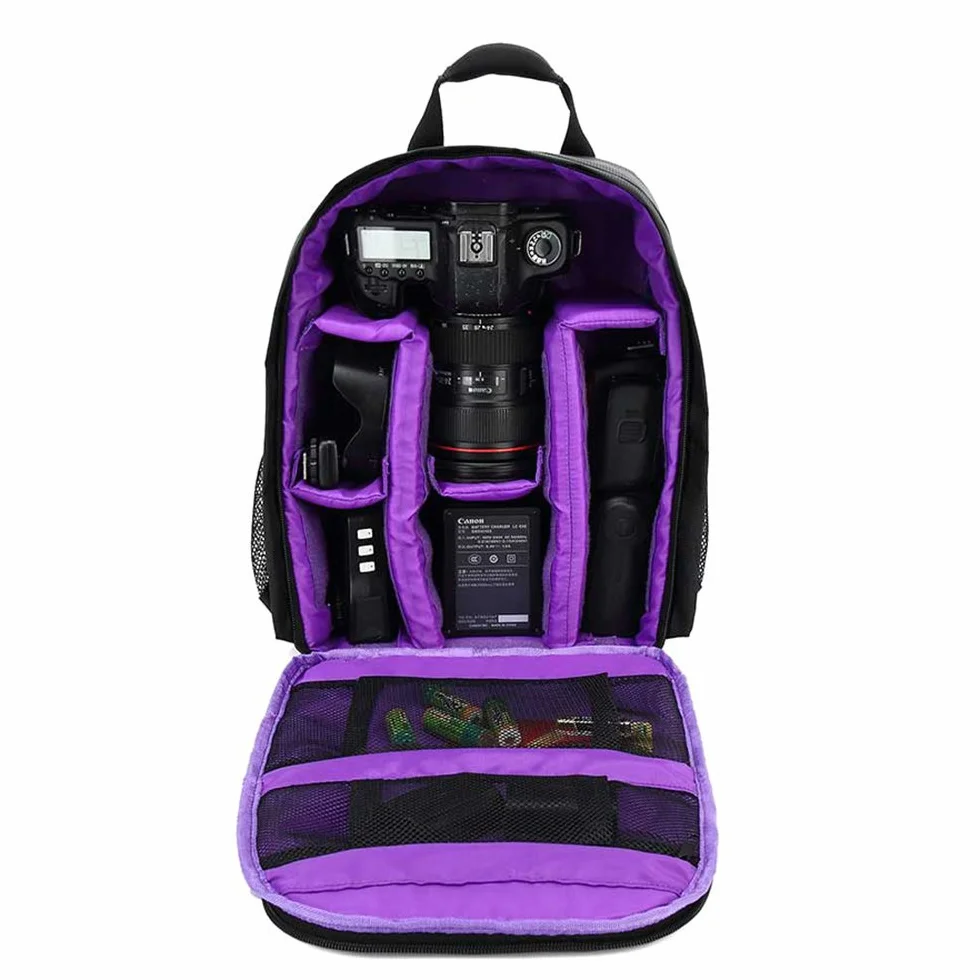 Wakects Zaino Fotografico per Fotocamera DSLR, Grande, Idrorepellente, Rosso