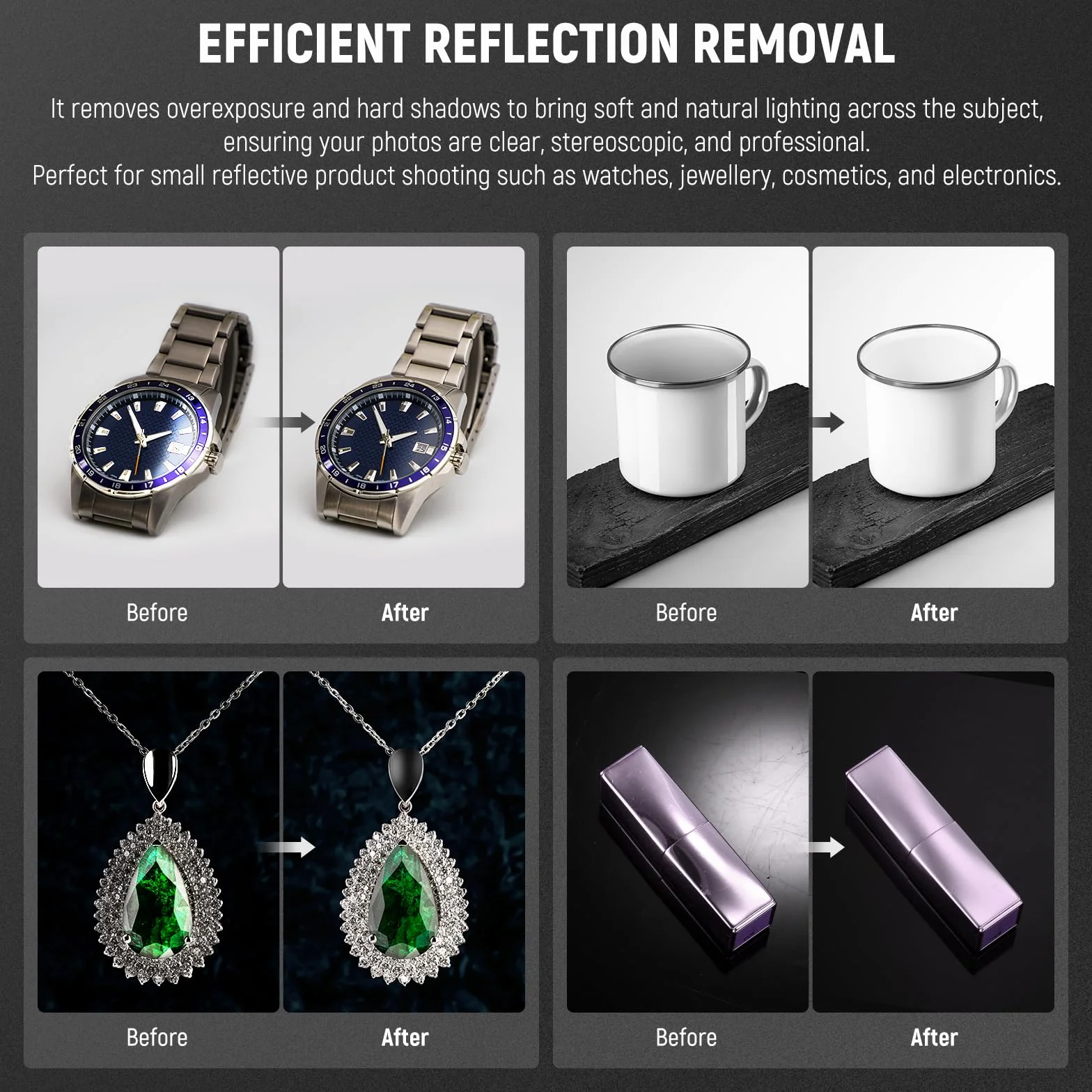 NEEWER Set Diffusore Luce Conico (3pz, 14"/15"/20"), Riflettore per Illuminazione Flash Migliorato Spessito 0,5mm, Alternativa a Light Box per Foto Prodotti Gioielleria, Senza Ombra e Riflesso, NK006