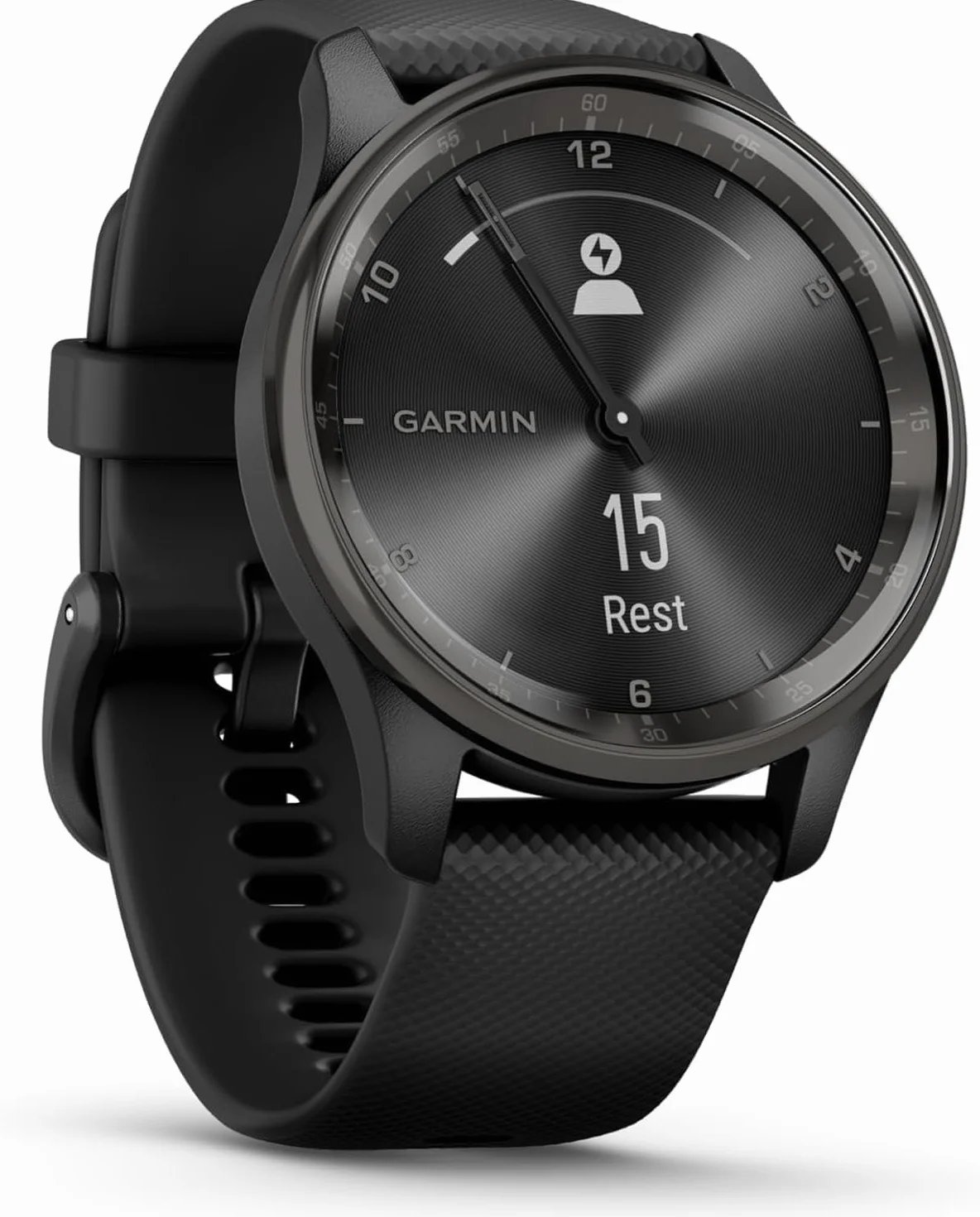 Garmin vívomove Trend, Smartwatch, Cassa 40mm, Touchscreen LCD e Lancette, Notifiche, SMS emergenza, Cardio, SpO2, GPS connesso, Monitoraggio 24/7, Sleep Score (Peach Gold & White) (Ricondizionato)