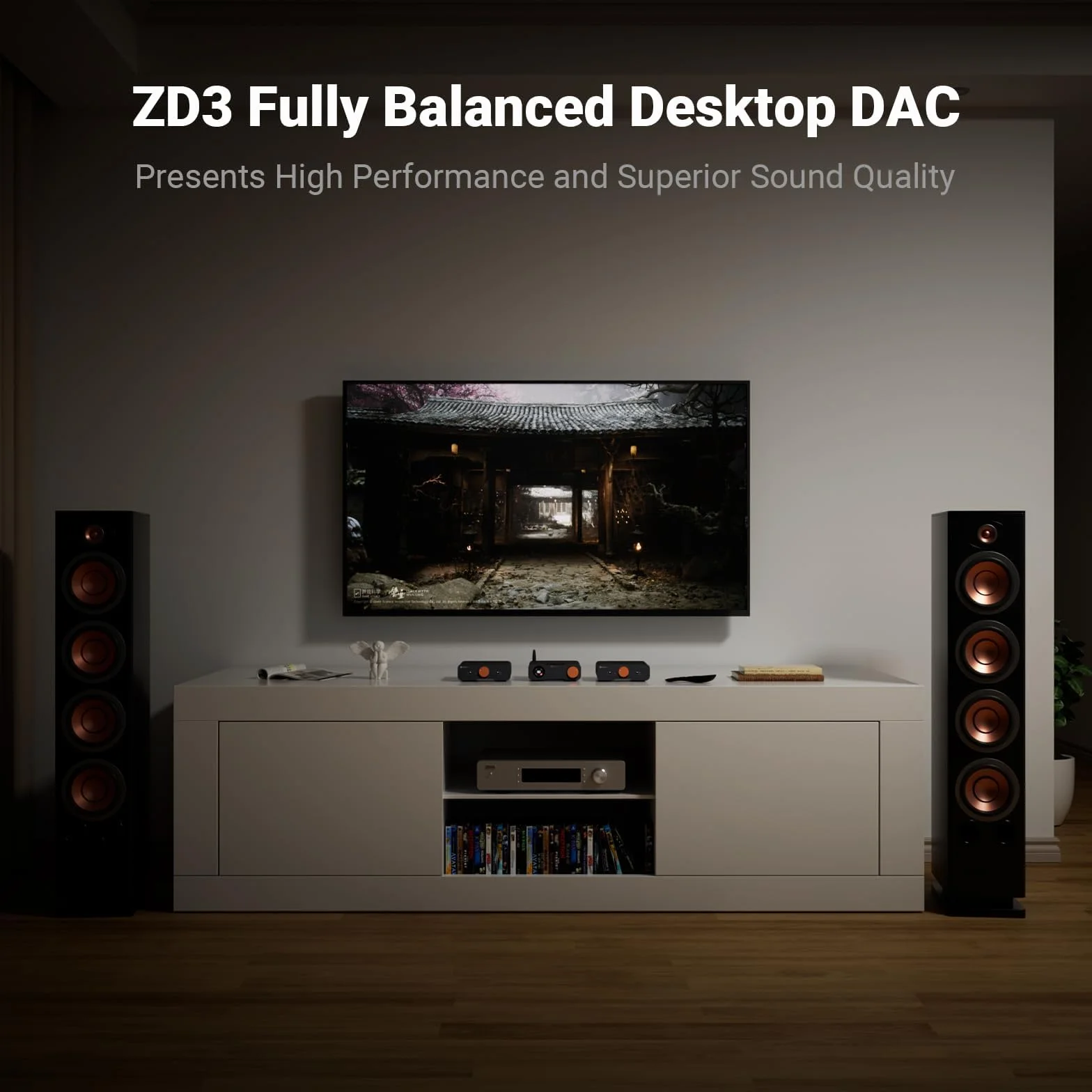 Fosi Audio ZD3 DAC da Tavolo Preamplificatore ES9039Q2M Bilanciato Bluetooth USB Ottico COAX HDMI ARC XLR RCA
