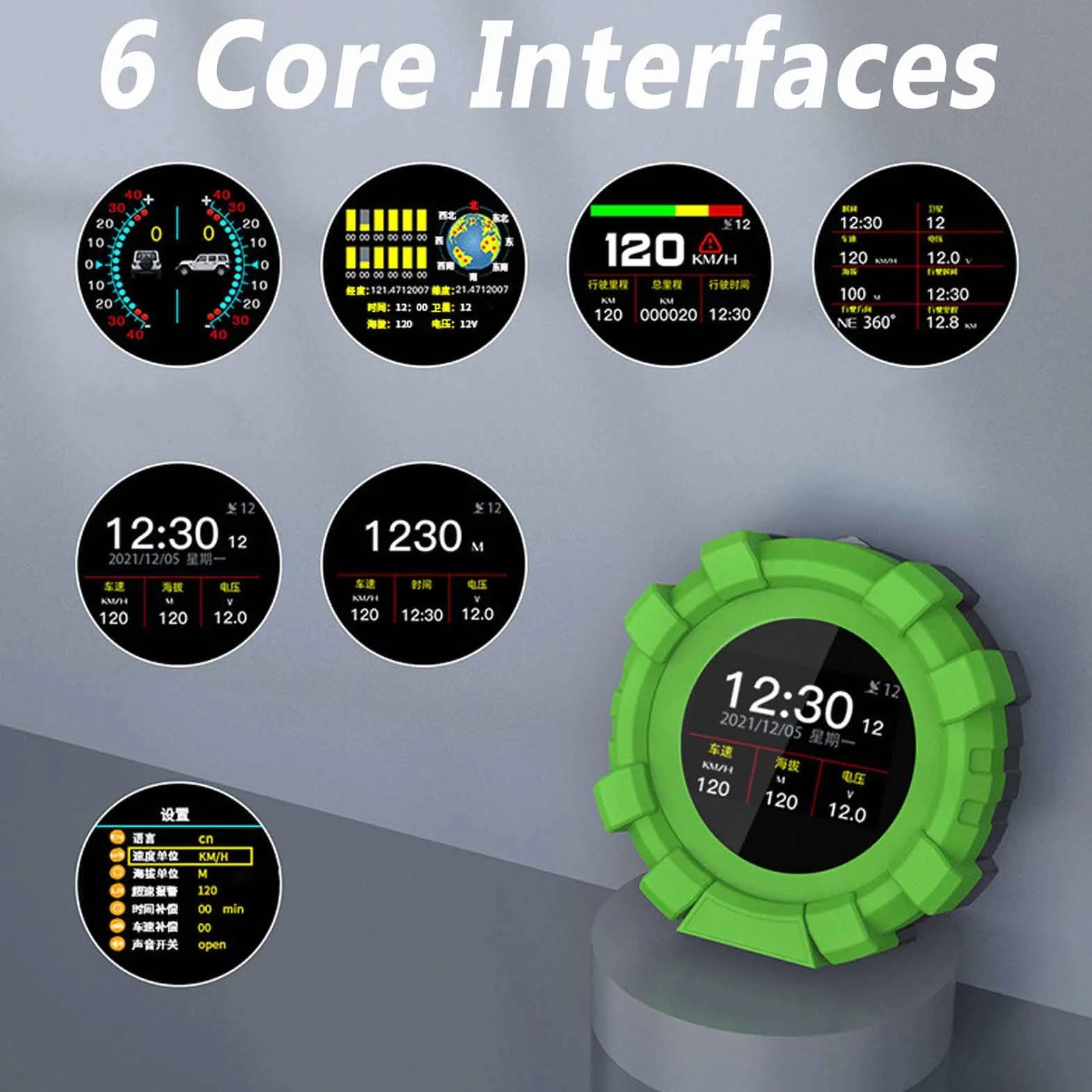 Head Up Display GPS Per Auto Universale, Bilanciatore Di Pendenza Del Livello Dell'auto, Velocità, Altimetro, Bussola, Ora, Strumento Per Auto Con Display HD Di Tensione