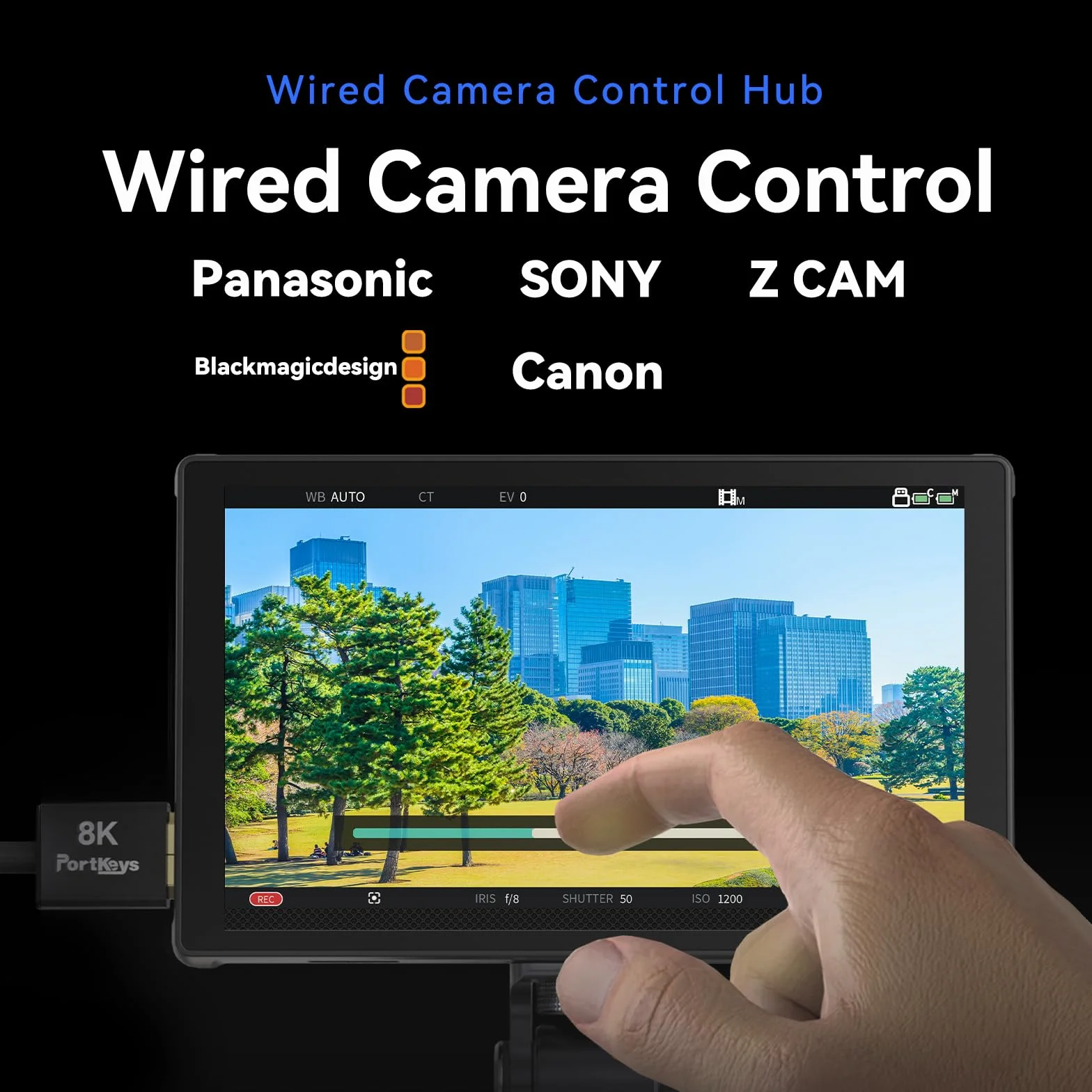 Portkeys LH5C 5,4" Monitor da Campo 4K HDMI Input, Camera Control Touch Focus, 3D LUT Waveform Focus Peaking Monitor Esterno Fotocamera