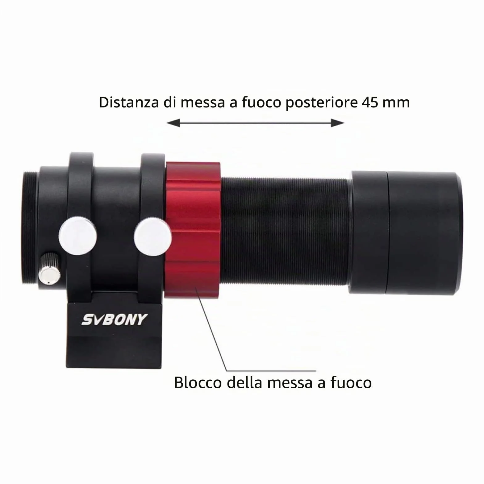 Svbony SV165 Telescopio Guida 30mm Mini Guide Scope con Focheggiatore Elicoidale F4 120 mm Multistrato Rivestimento Finder Scope Compatibile con Auto Guida Camera
