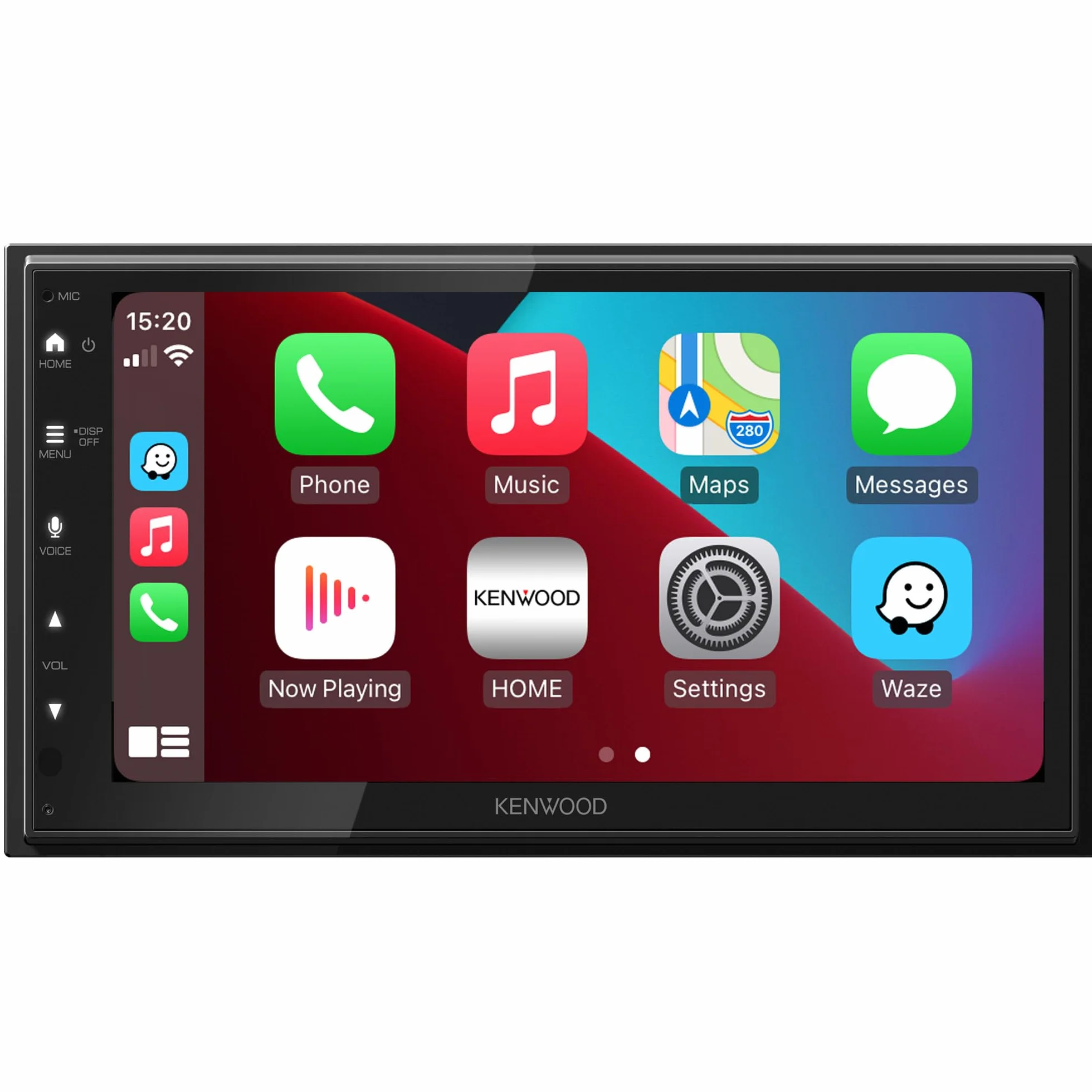 KENWOOD DMX6523DABS AV Mechless 6,8" WSVGA, DAB+, CarPlay/Android Auto wireless/cavo, Wireless Mirroring 2-Way, Bluetooth, Ingresso retrocamera – Nero