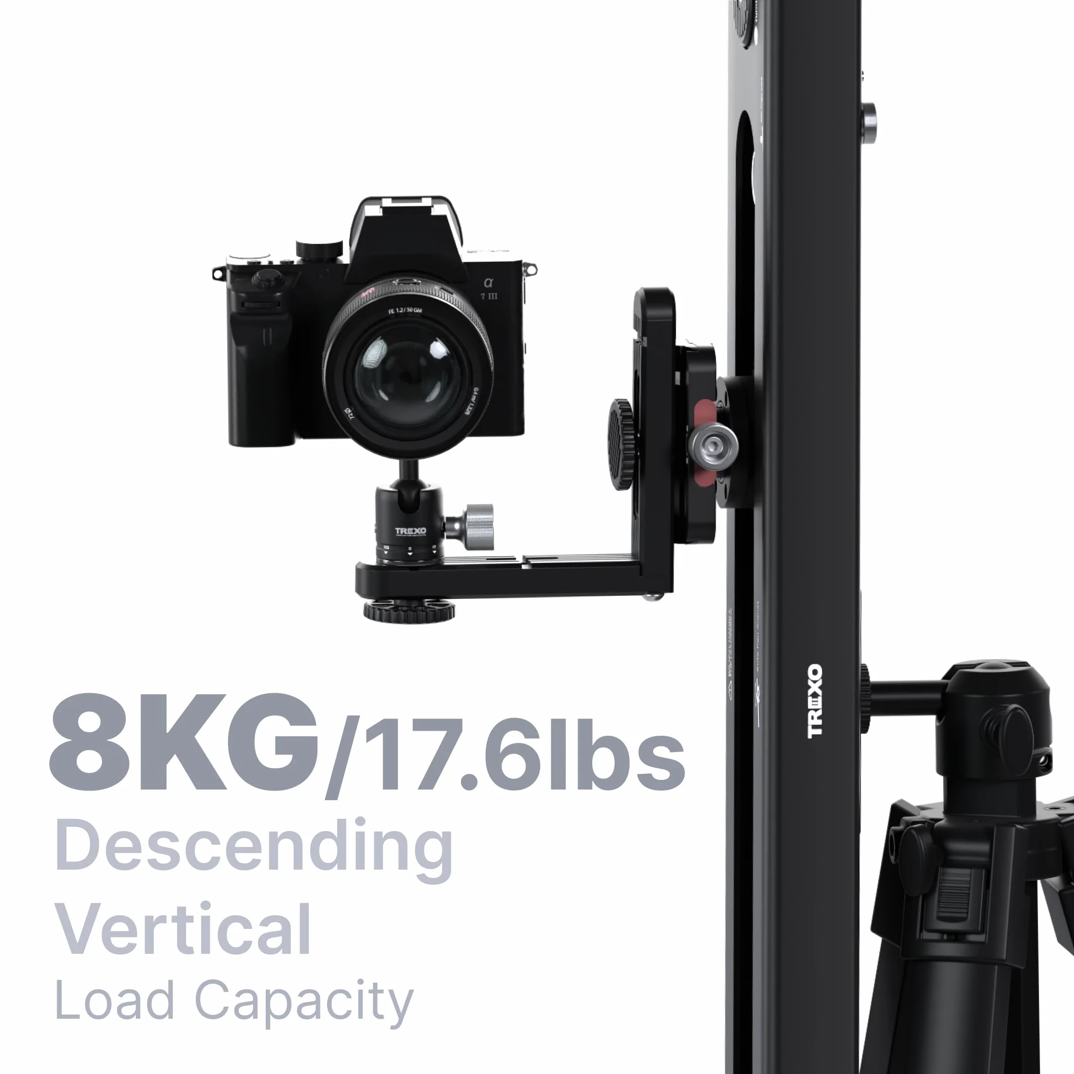 Trexo Converta Pro - AI-Powered Video Slider, Built-in Rotary Table, 90° Panoramic Shooting, Time-Lapse, Loop Mode, APP & Voice Control, Pro Camera Motion System (C600-60cm/23.6")